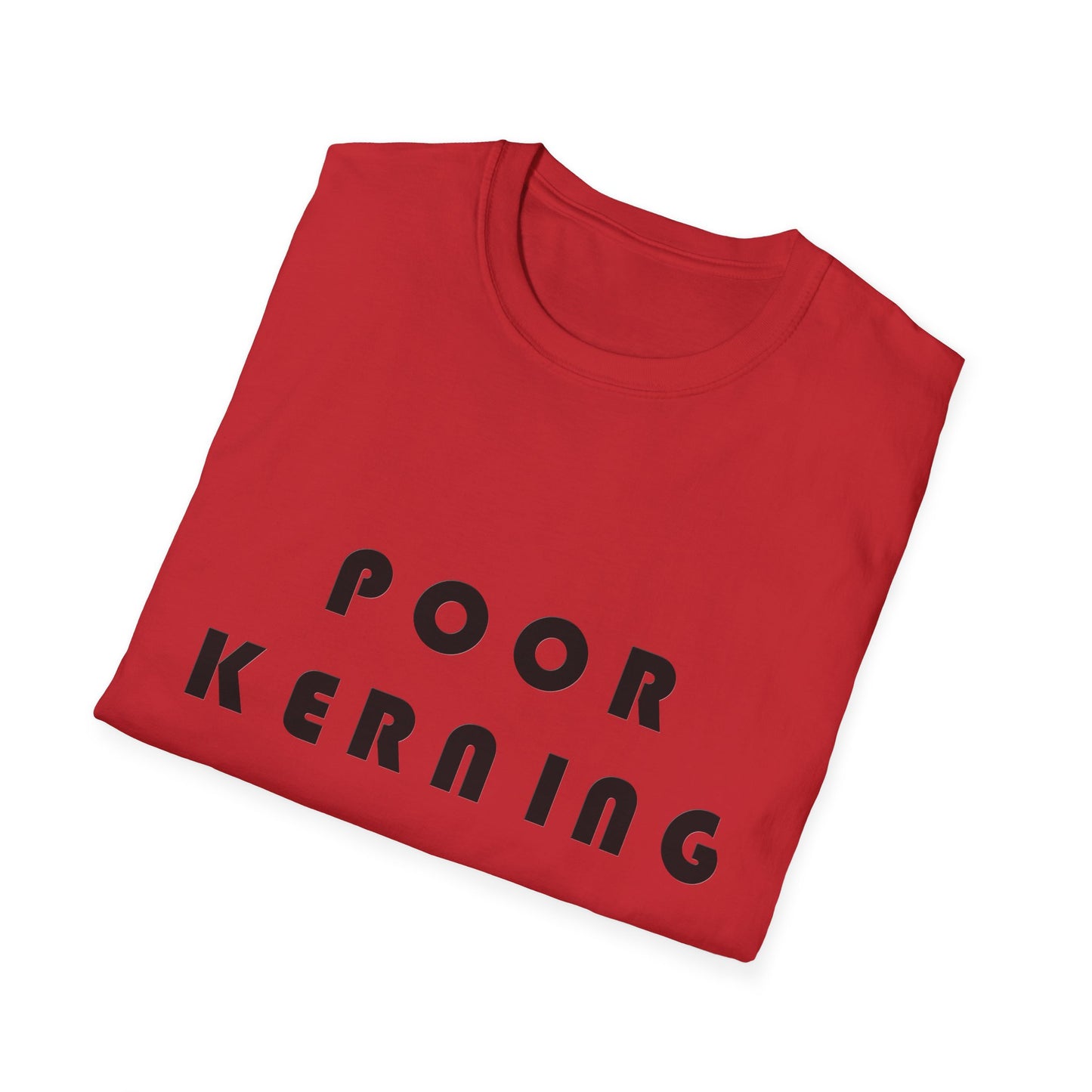 Poor Kerning Poly Blend Crew Neck T-Shirt