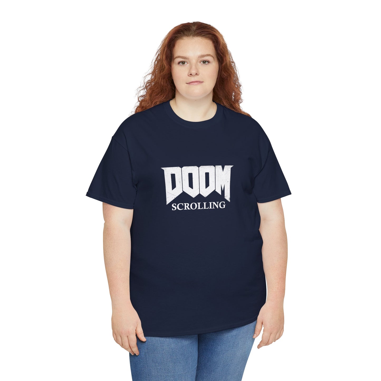 Doom Scrolling Heavy Cotton Crew Neck Tee