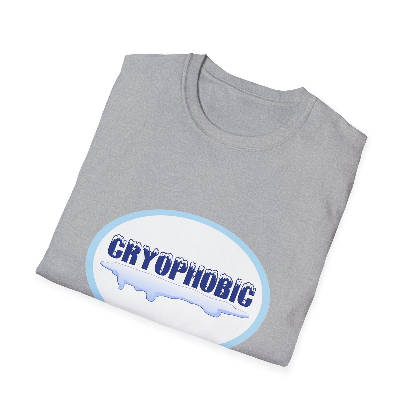 Cryophobic Poly Blend Crew Neck T-Shirt - Cool Graphic for Cold weather Haters