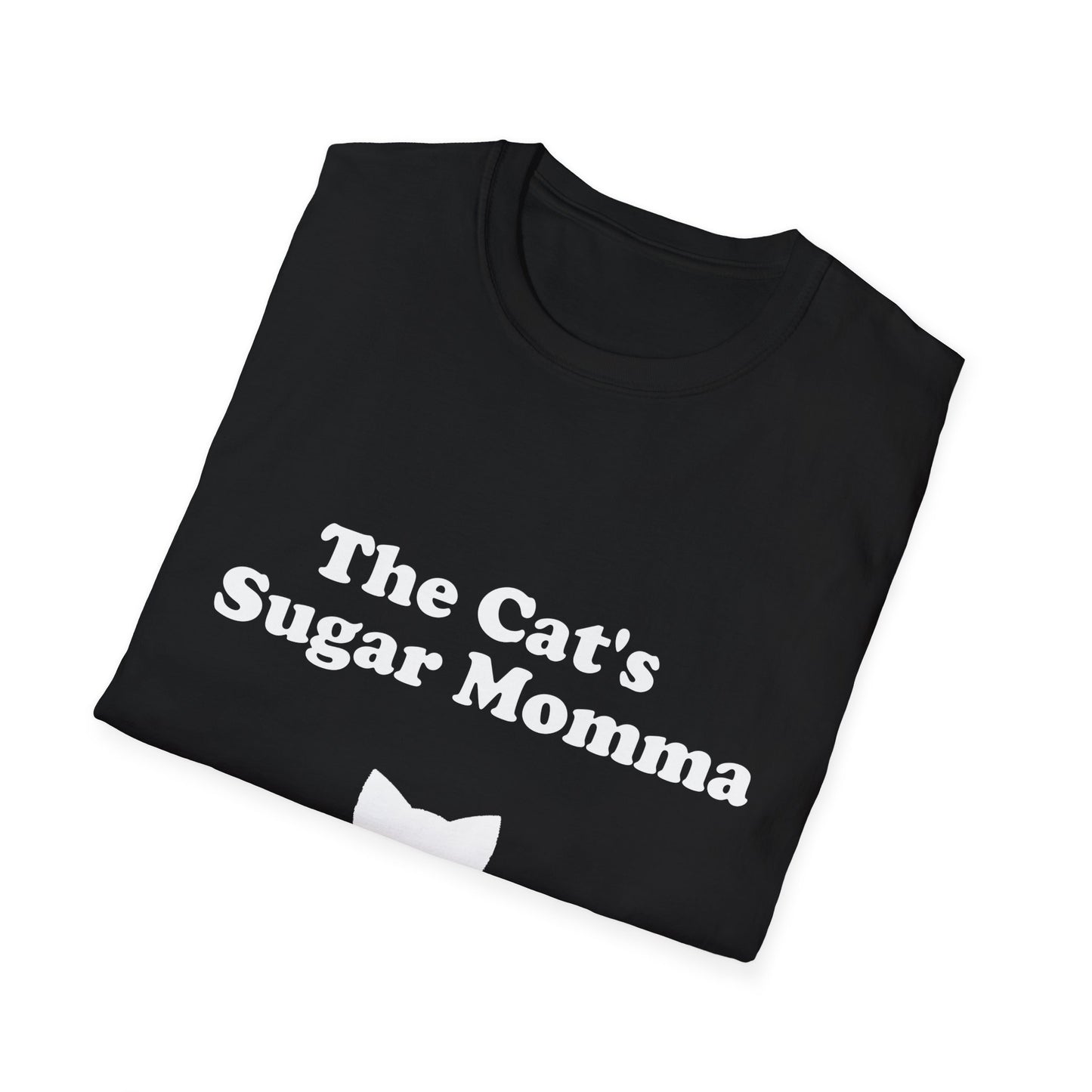 The Cat's Sugar Momma Poly Blend Crew Neck T-Shirt - Perfect for Cat Lovers