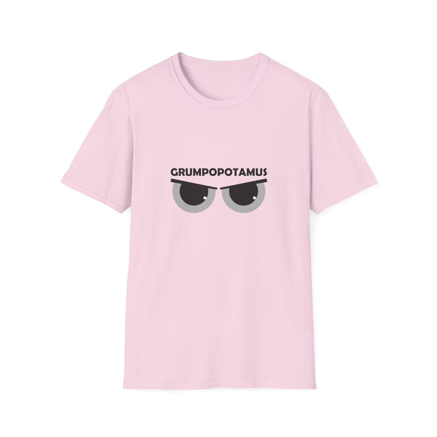 Grumpy Grumpopotamus Poly Blend Crew Neck T-Shirt
