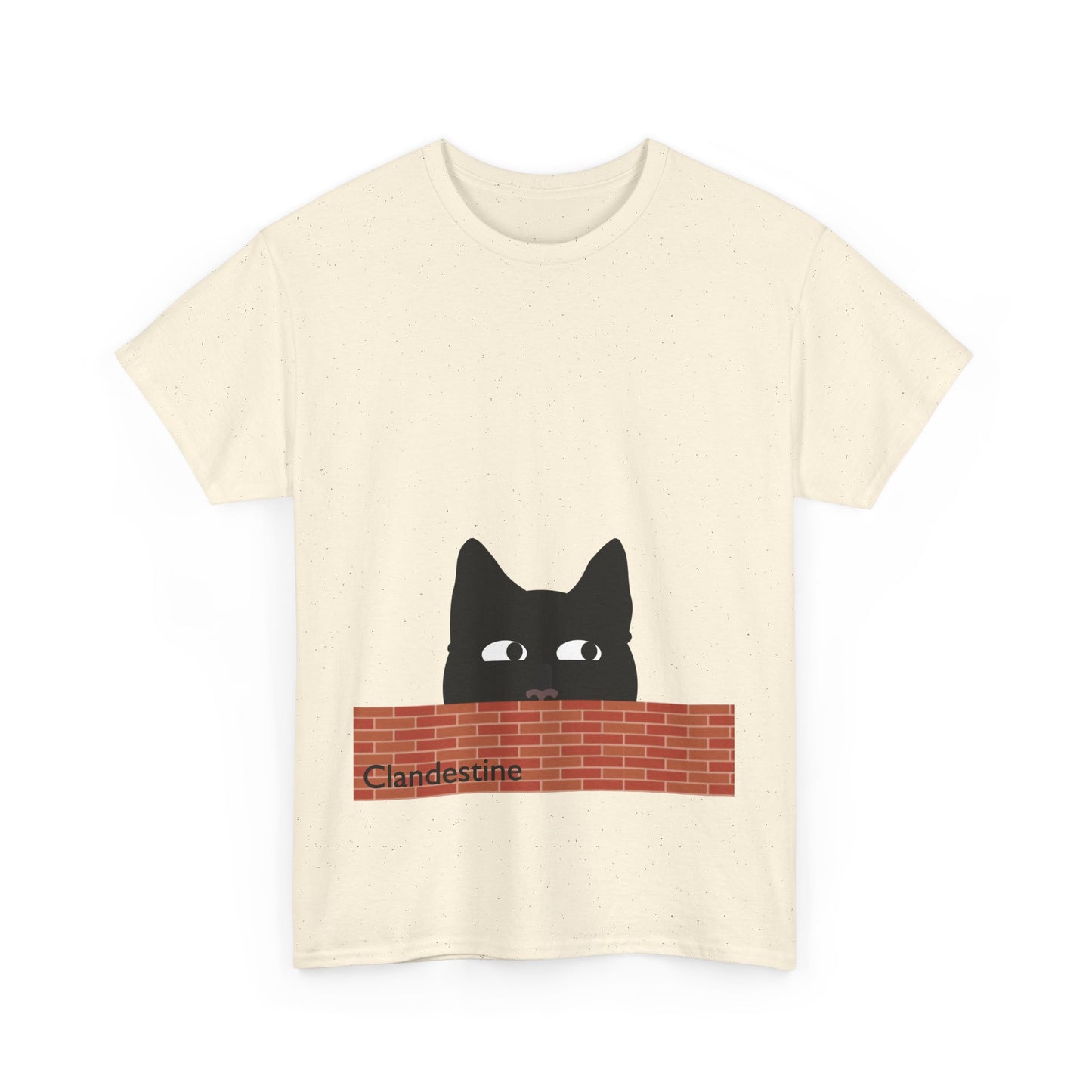 Clandestine Ca t Heavy Cotton Crew Neck Tee