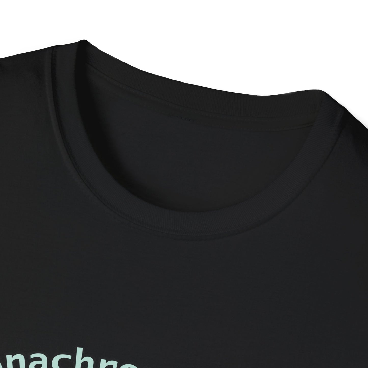 Anachronistic Retro Phone Graphic Poly Blend Crew Neck T-Shirt.