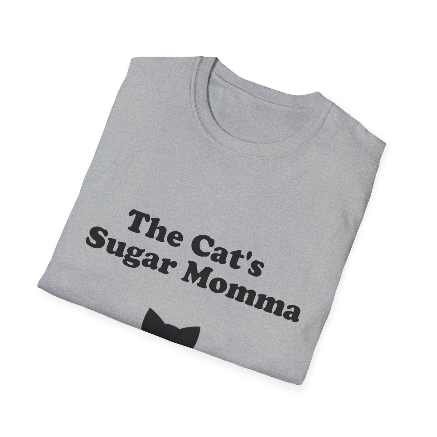 The Cat's Sugar Momma Poly Blend Crew Neck T-Shirt - Perfect for Cat Lovers