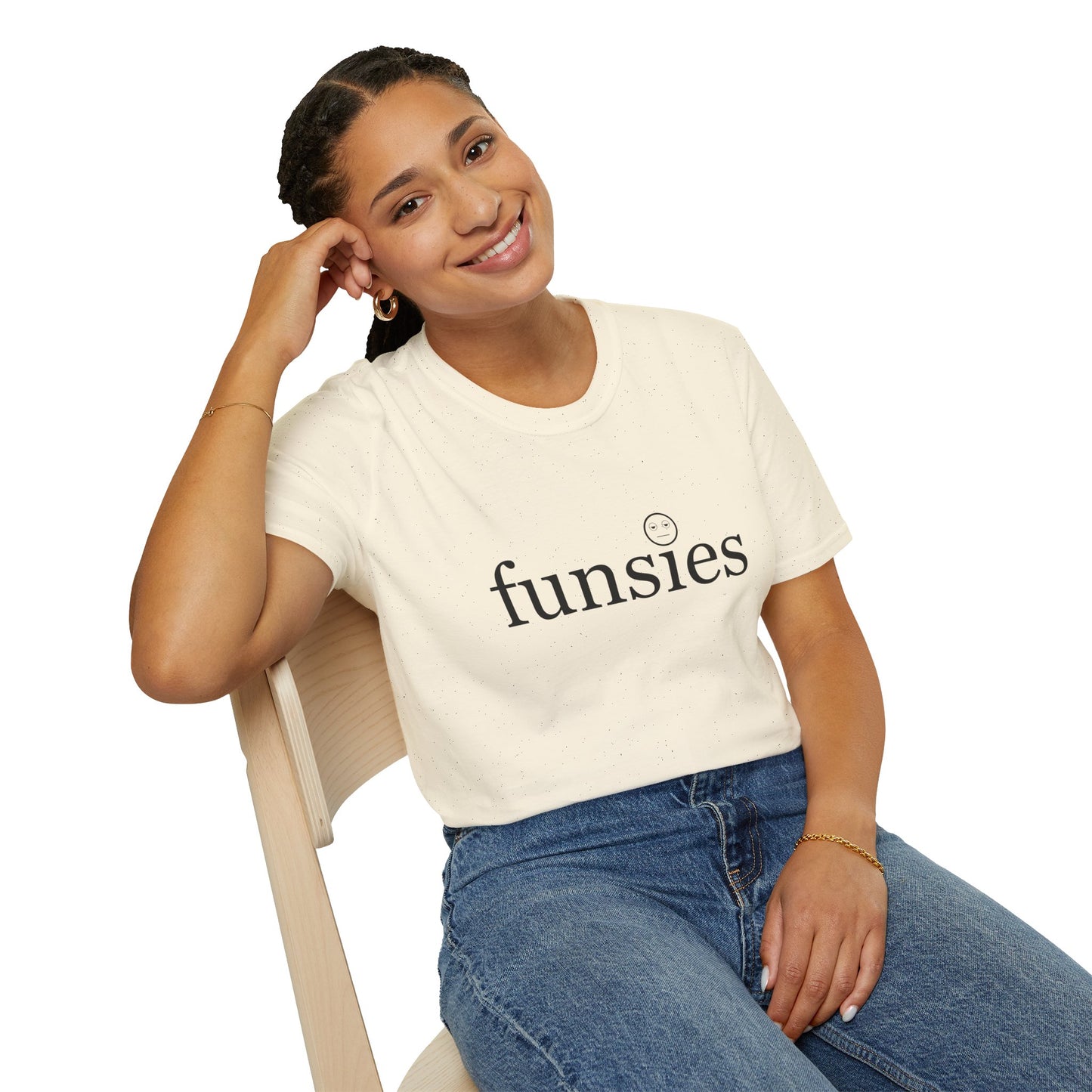 Funsies Poly Blend Crew Neck T-Shirt - Fun Graphic Tee for Casual Wear