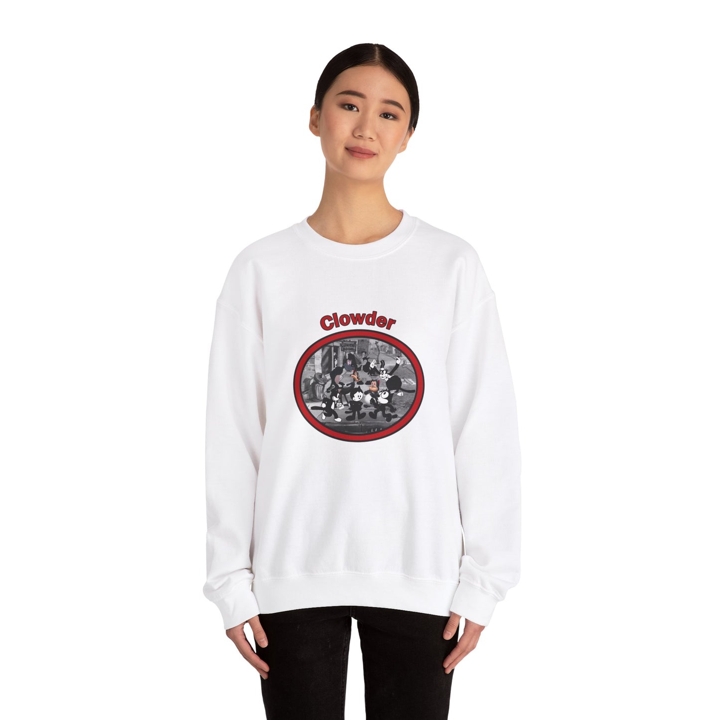 Clowder Crewneck Sweatshirt - Cozy Pullover with vintage design