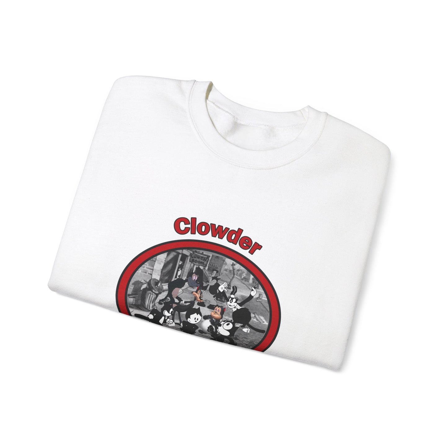 Clowder Crewneck Sweatshirt - Cozy Pullover with vintage design