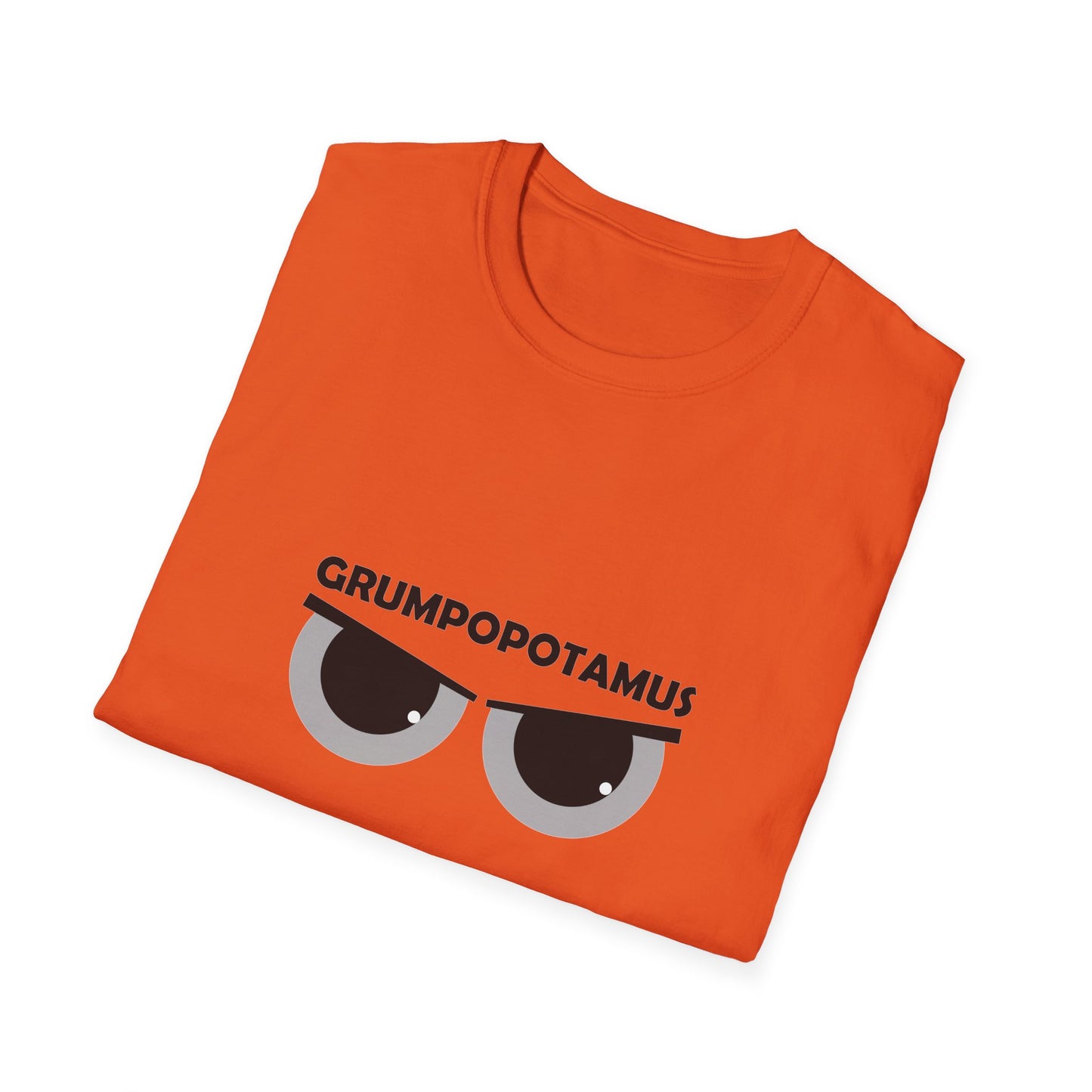 Grumpy Grumpopotamus Poly Blend Crew Neck T-Shirt