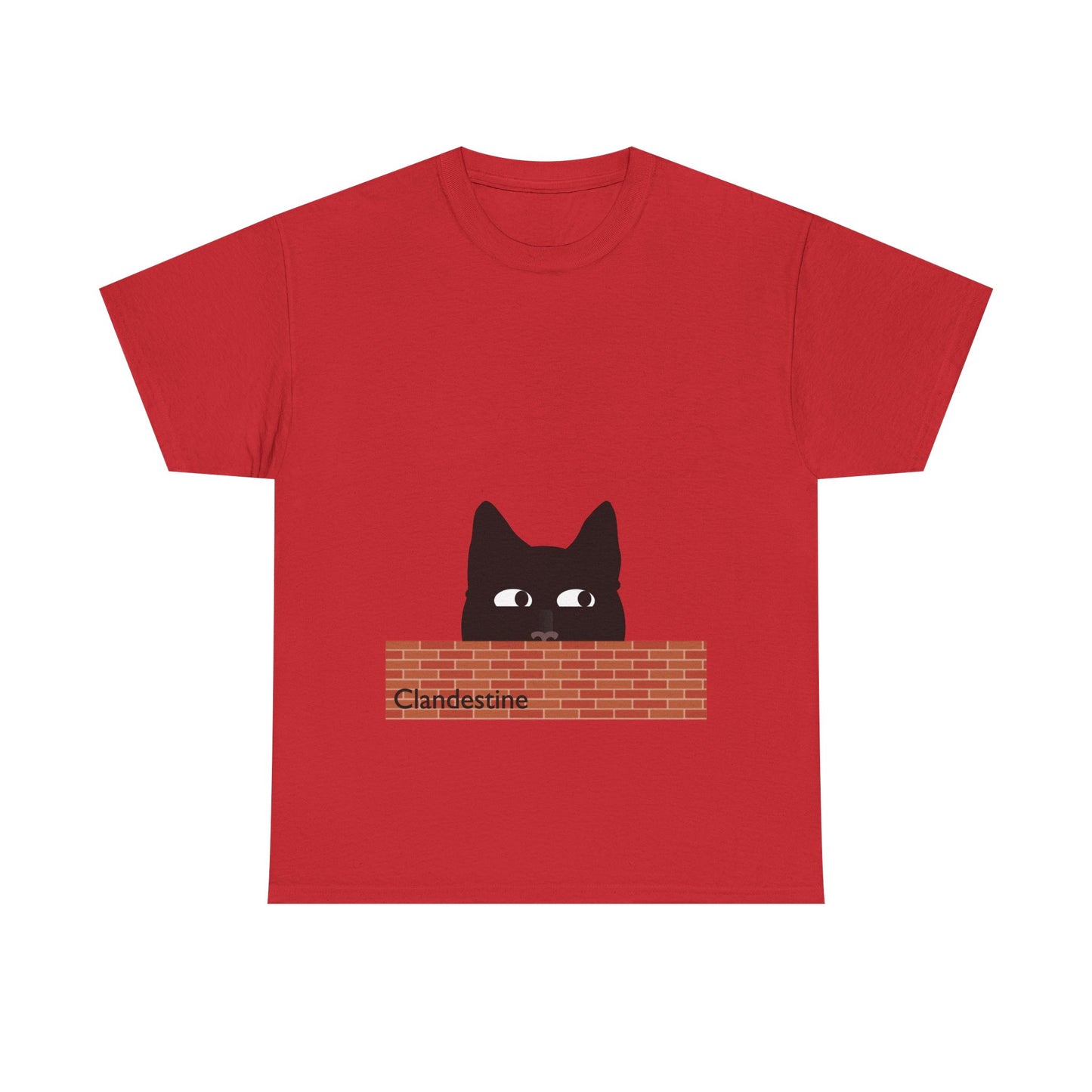 Clandestine Ca t Heavy Cotton Crew Neck Tee