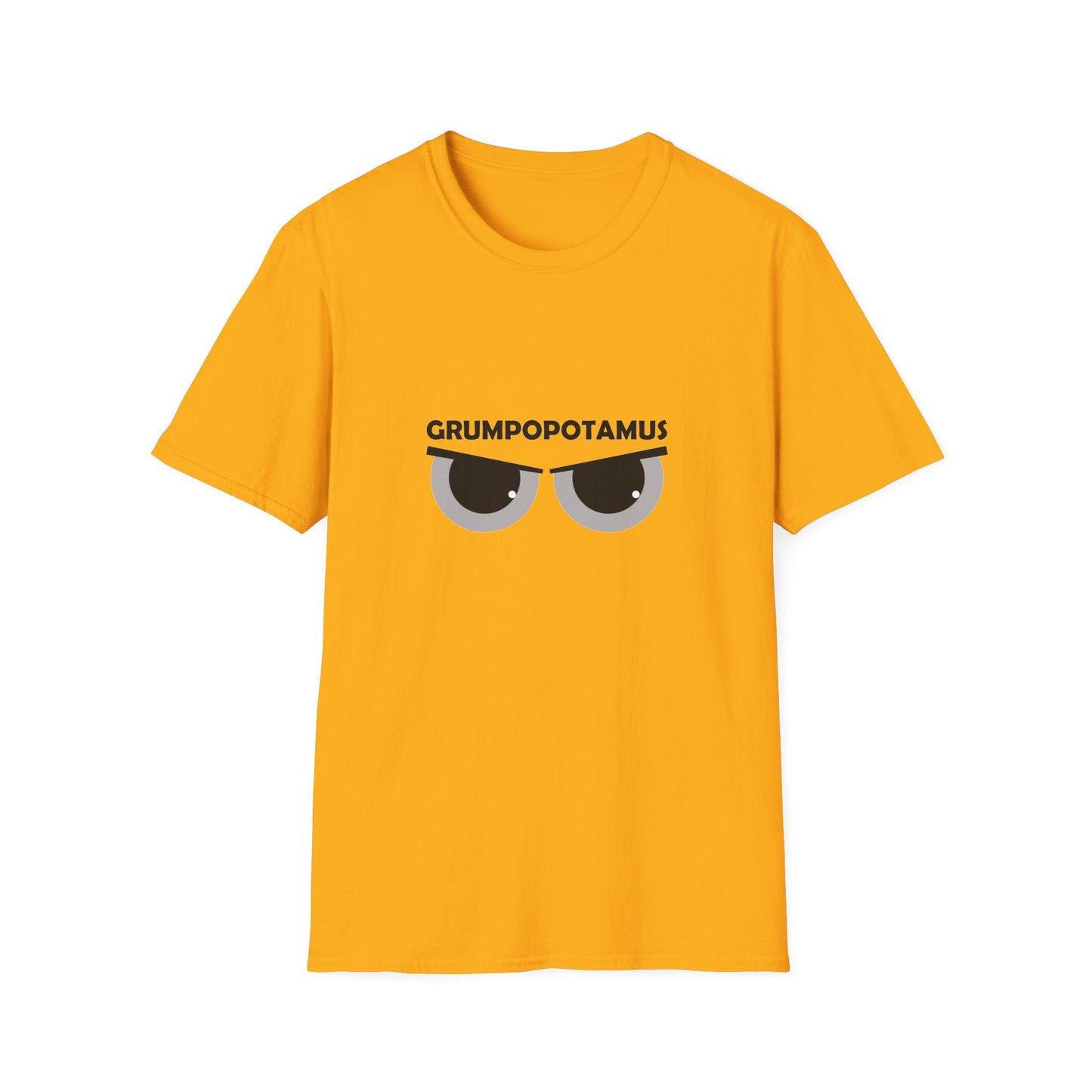 Grumpy Grumpopotamus Poly Blend Crew Neck T-Shirt