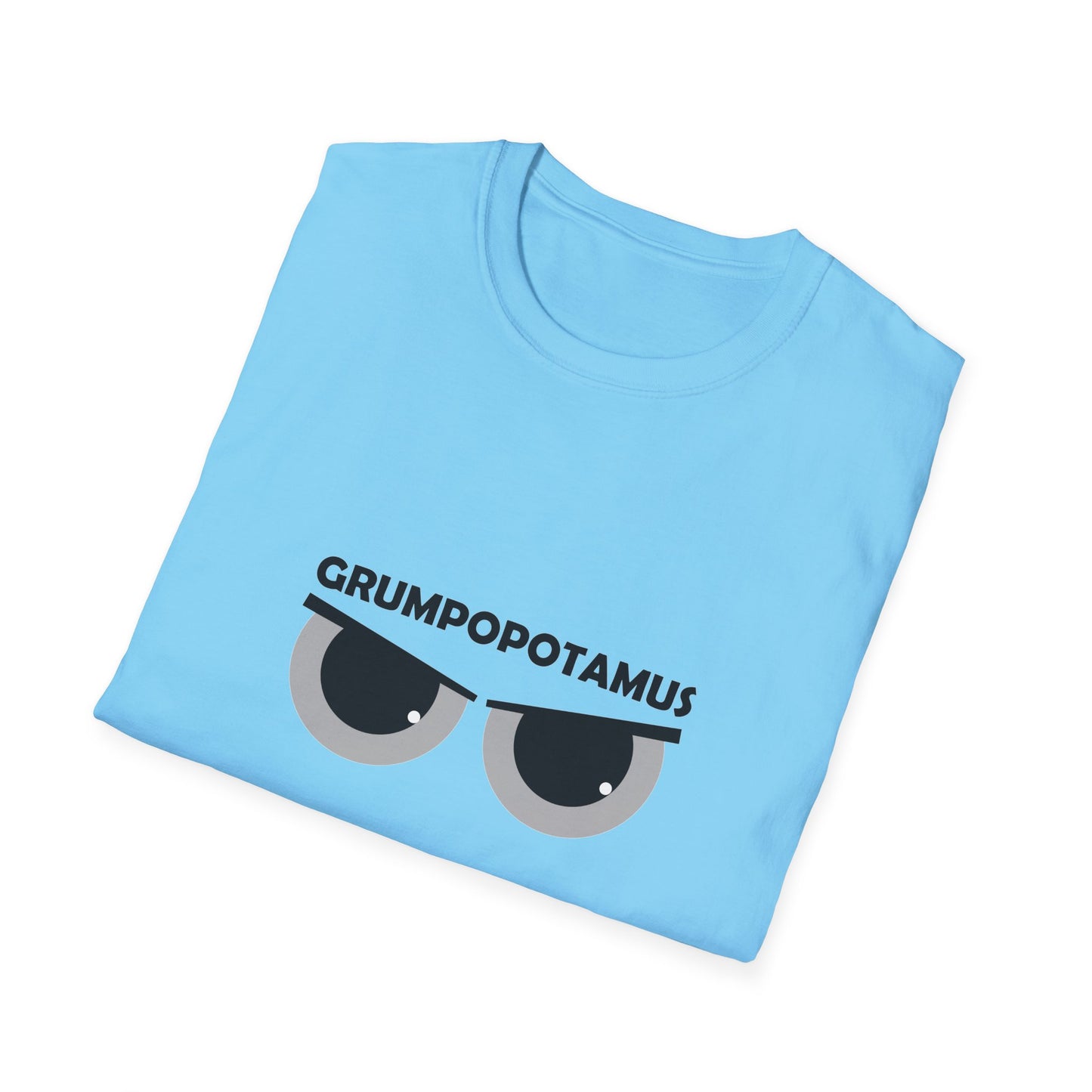 Grumpy Grumpopotamus Poly Blend Crew Neck T-Shirt