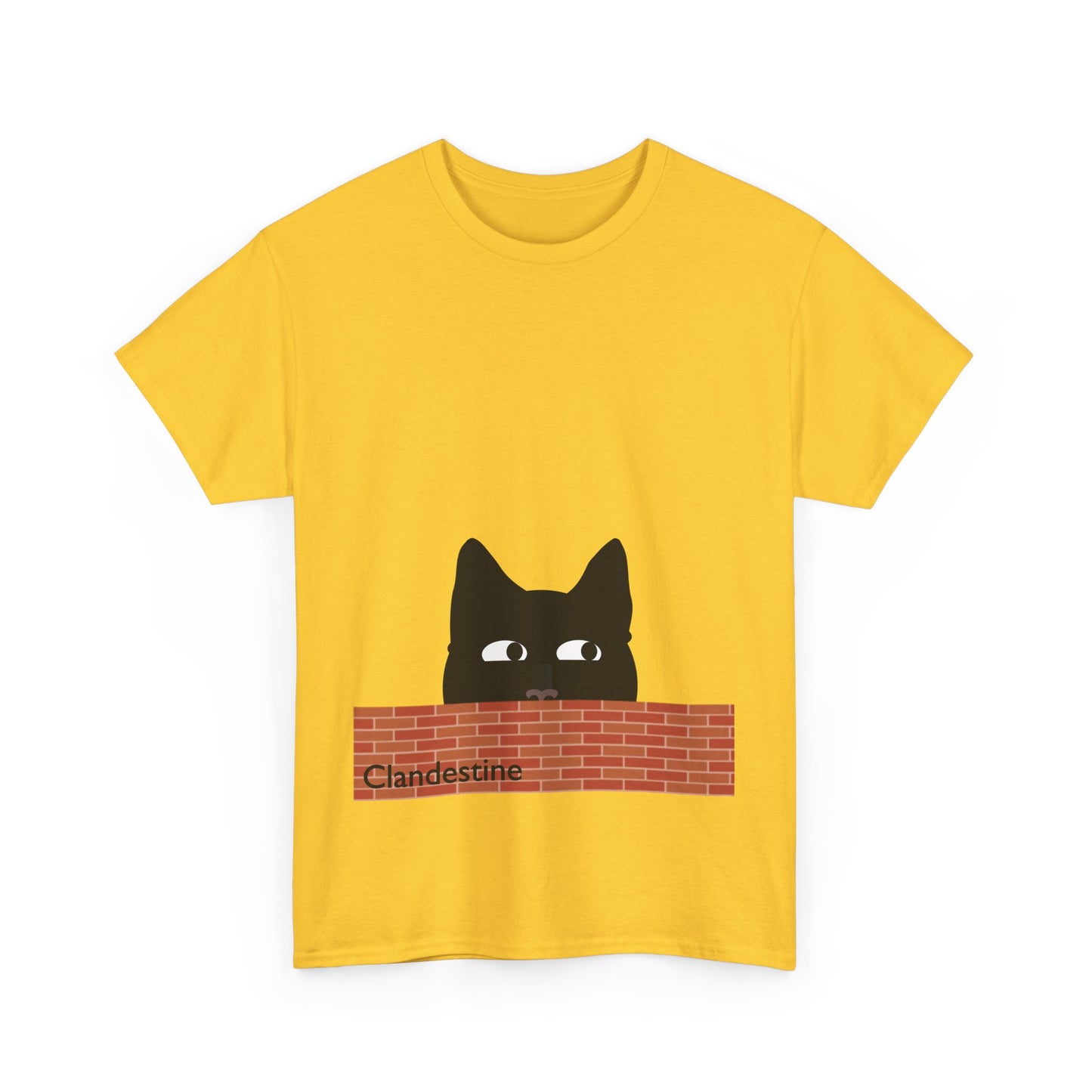 Clandestine Ca t Heavy Cotton Crew Neck Tee