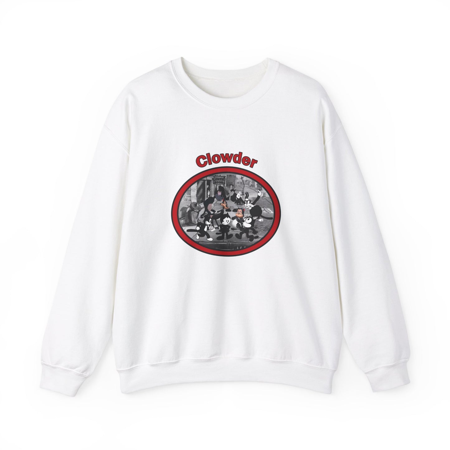 Clowder Crewneck Sweatshirt - Cozy Pullover with vintage design