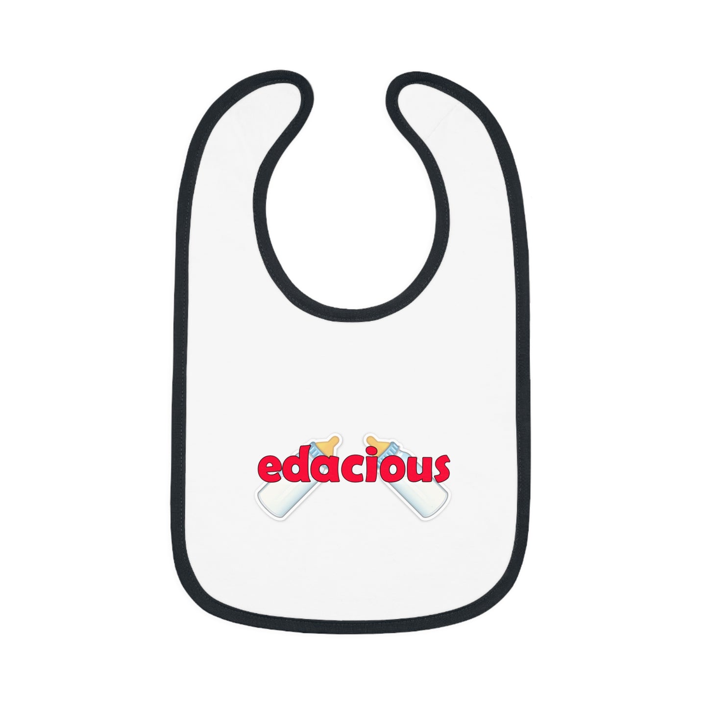 Edacious Baby Bib with Contrast Trim for Feeding Fun
