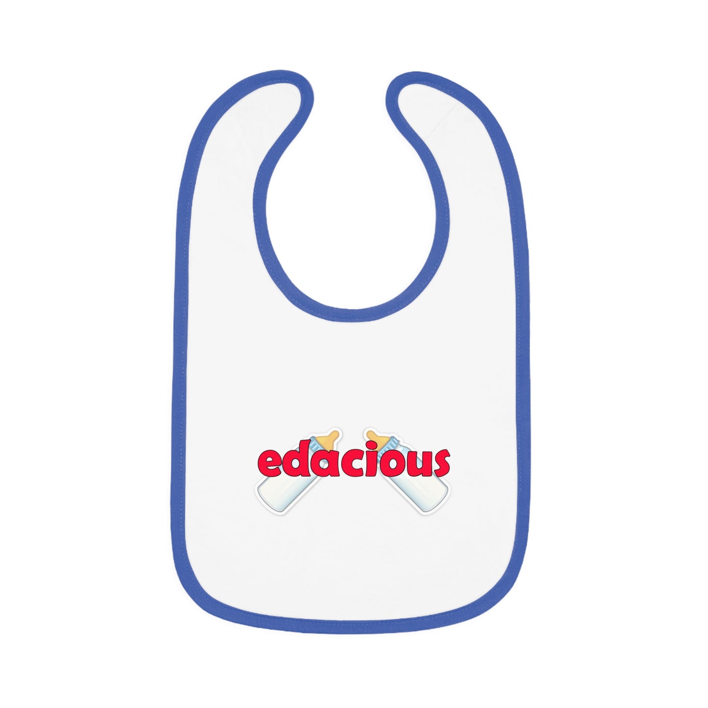 Edacious Baby Bib with Contrast Trim for Feeding Fun
