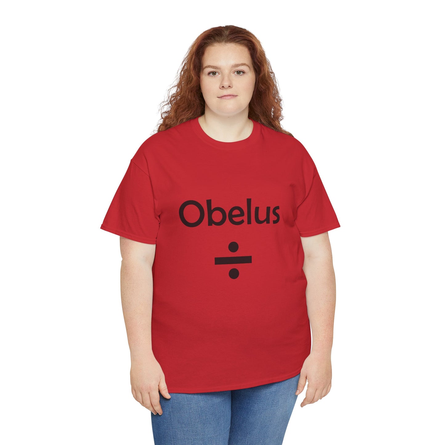 Obelus Heavy Cotton Tee - Perfect for Math Lovers and Teachers