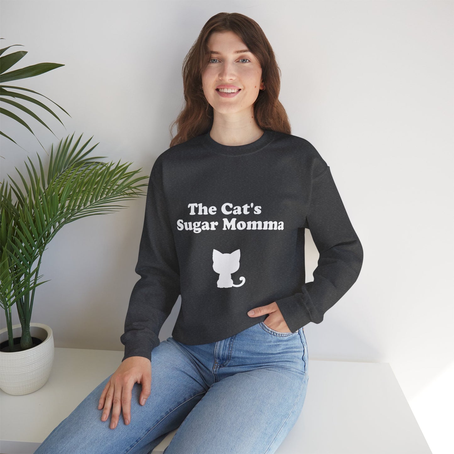The Cat's Sugar Momma Crewneck Sweatshirt - Perfect for Cat Lovers