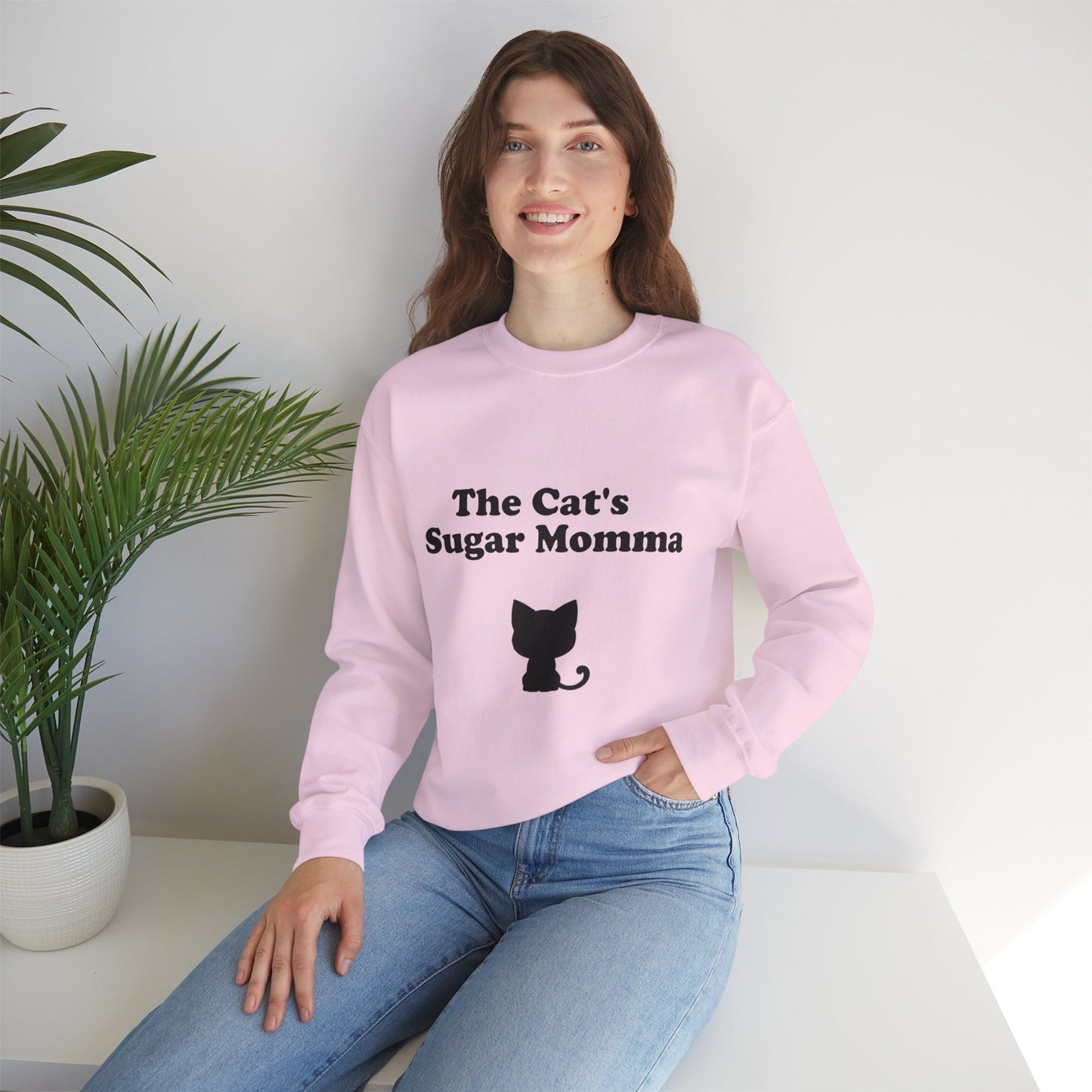 The Cat's Sugar Momma Crewneck Sweatshirt - Perfect for Cat Lovers