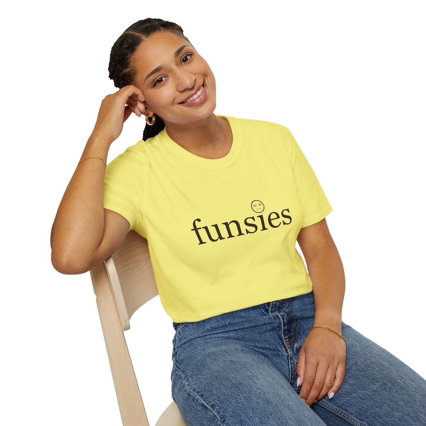 Funsies Poly Blend Crew Neck T-Shirt - Fun Graphic Tee for Casual Wear