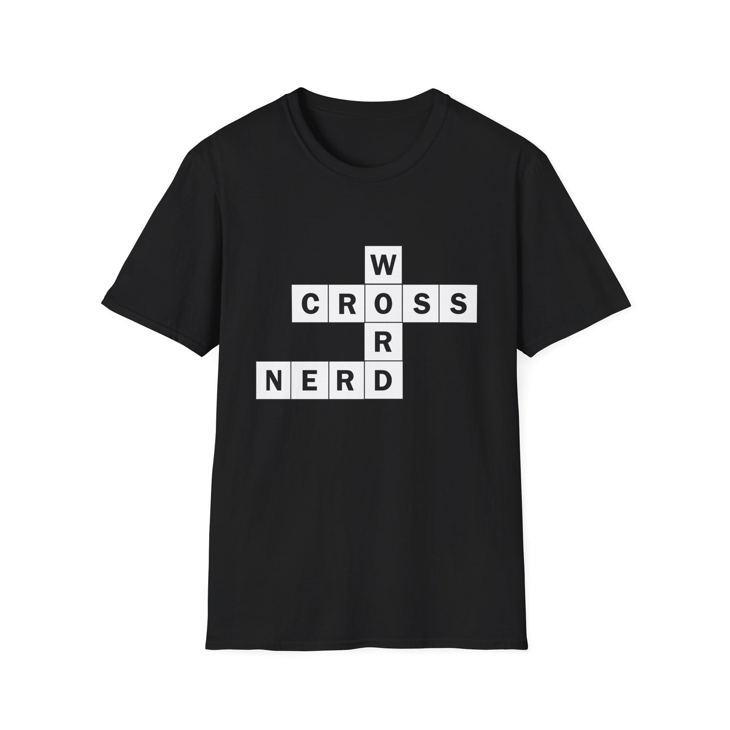 Crossword Nerd Poly Blend Crew Neck T-Shirt - Perfect for Word Game Lovers