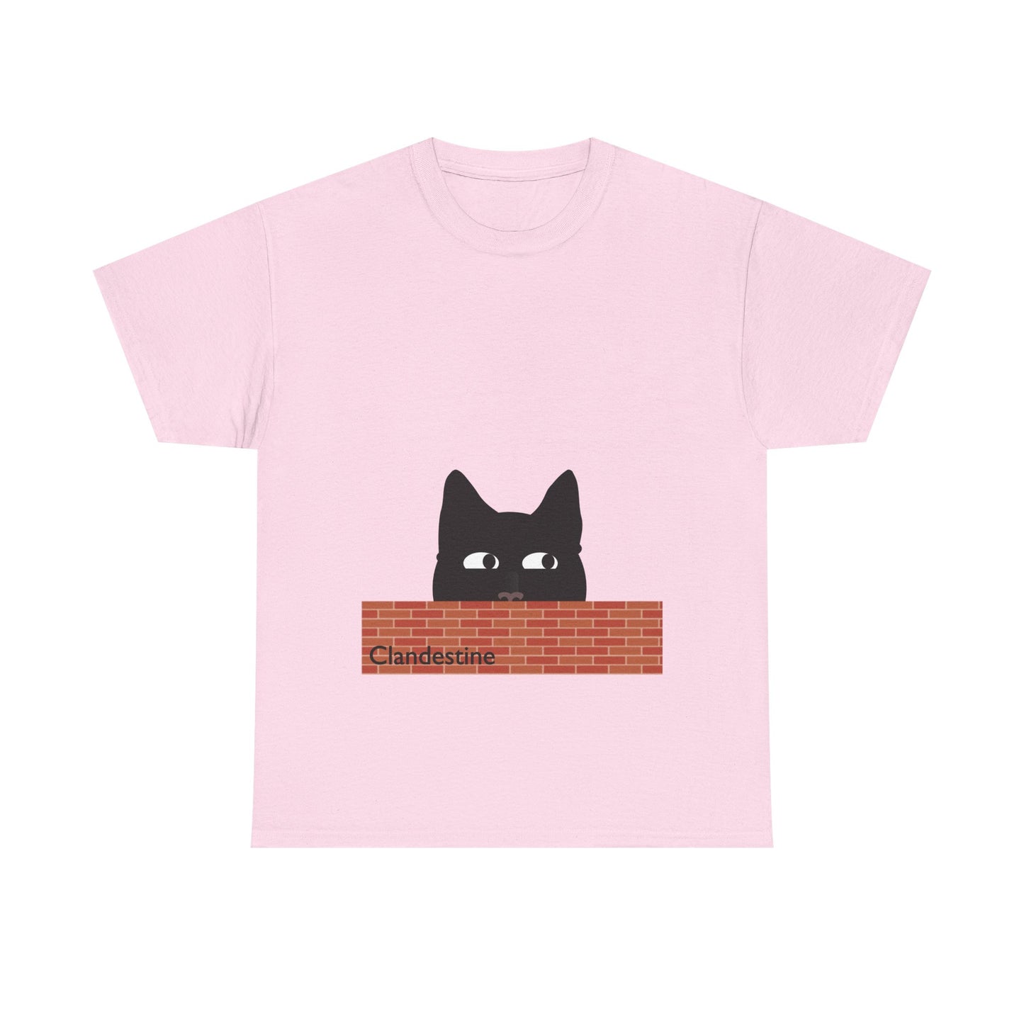 Clandestine Ca t Heavy Cotton Crew Neck Tee