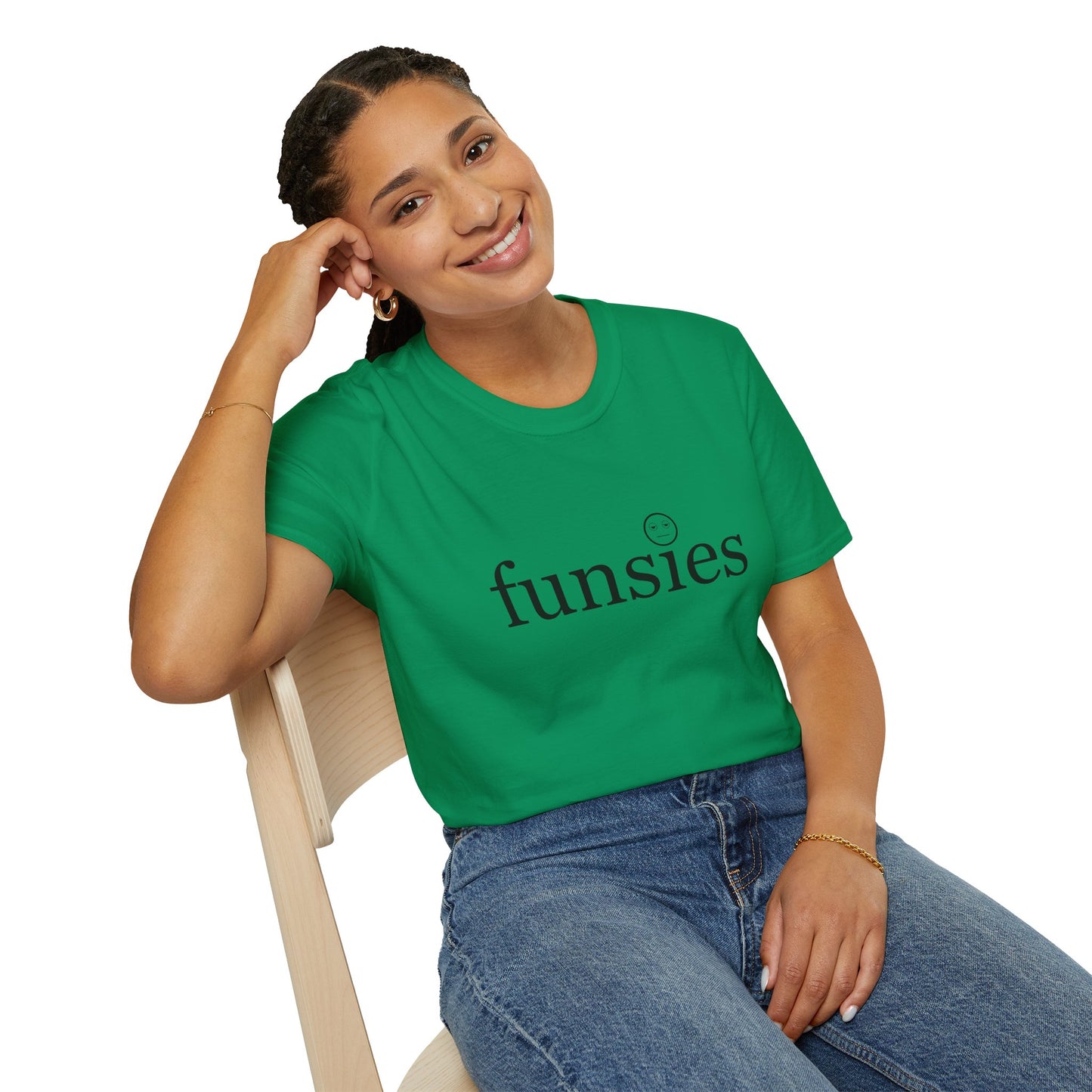 Funsies Poly Blend Crew Neck T-Shirt - Fun Graphic Tee for Casual Wear