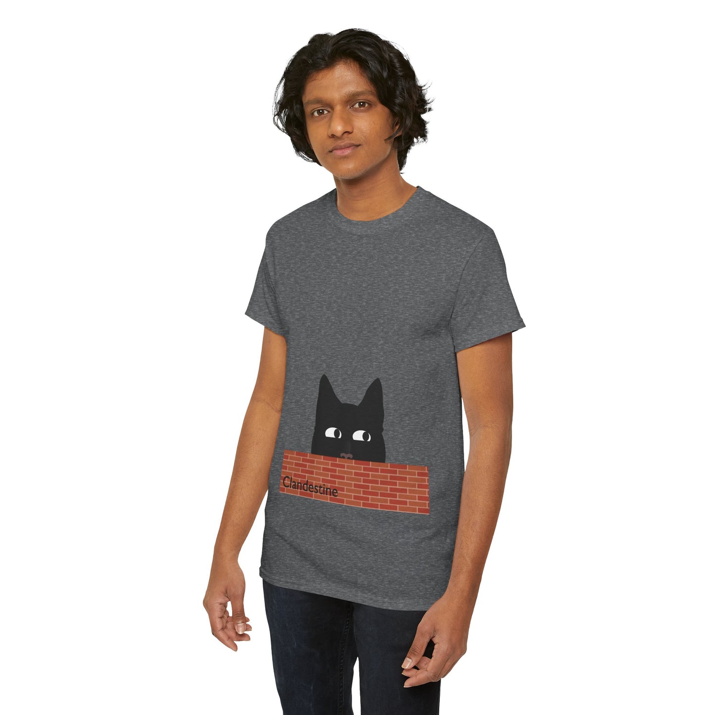 Clandestine Ca t Heavy Cotton Crew Neck Tee