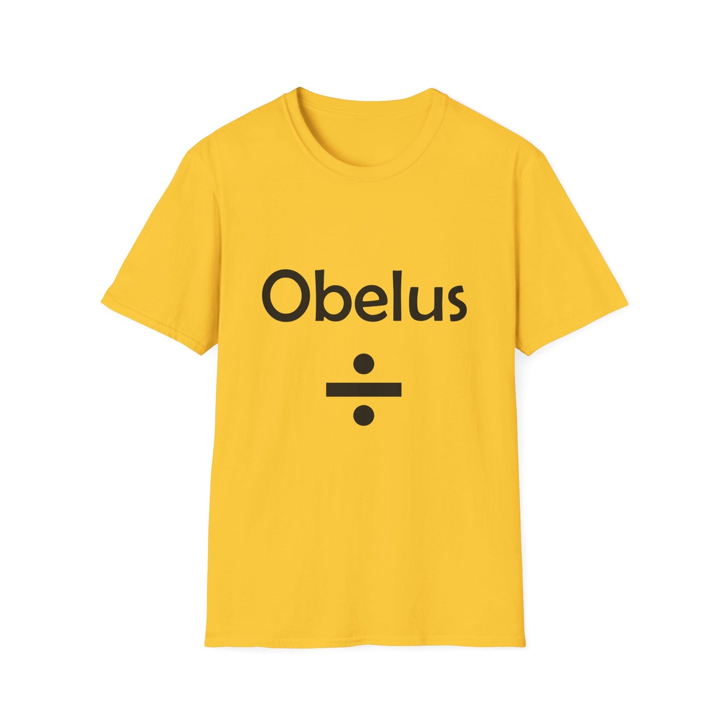 Obelus Poly Blend Crew Neck T-Shirt - Perfect for Math Lovers & Teachers