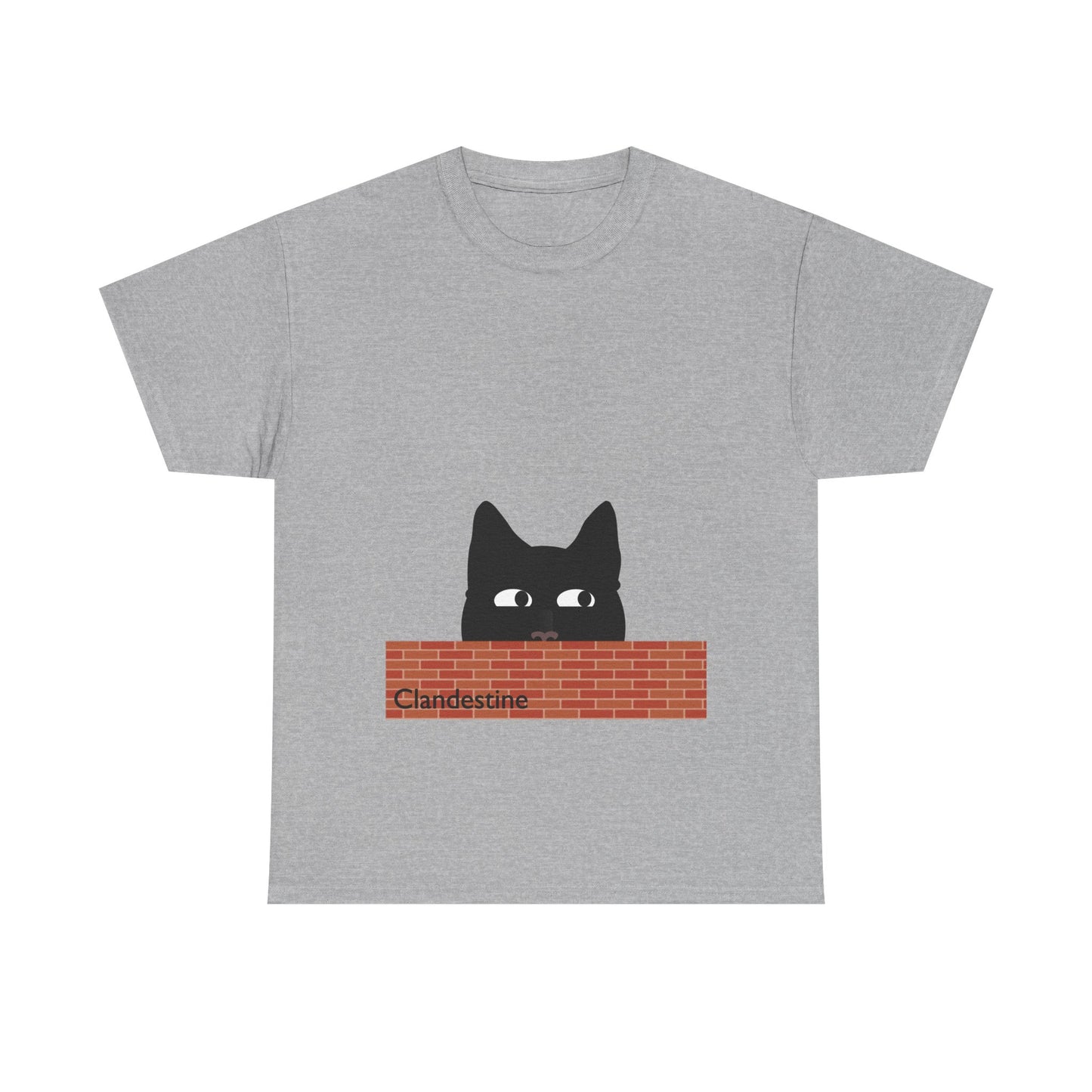 Clandestine Ca t Heavy Cotton Crew Neck Tee