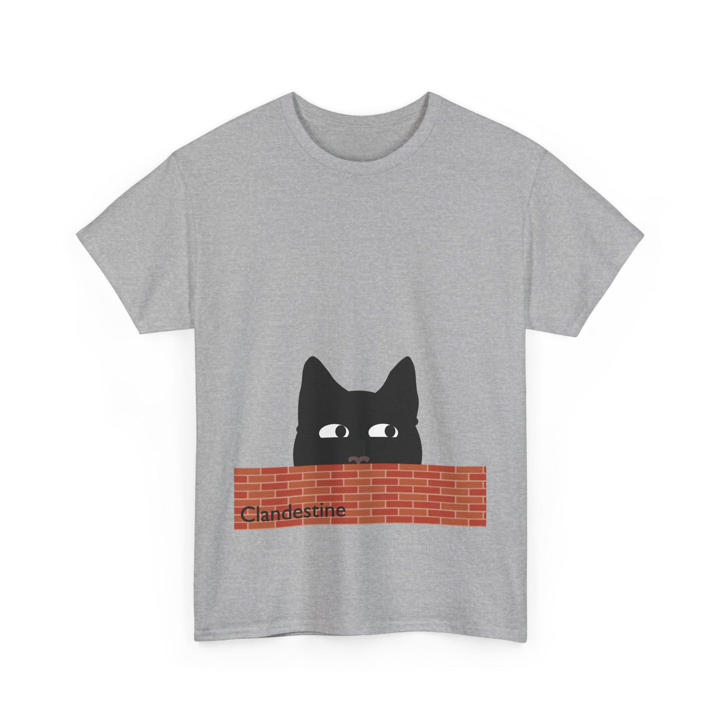 Clandestine Ca t Heavy Cotton Crew Neck Tee