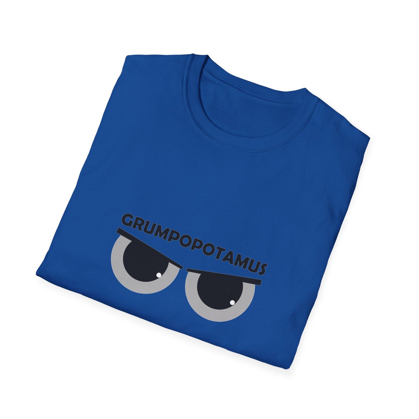 Grumpy Grumpopotamus Poly Blend Crew Neck T-Shirt