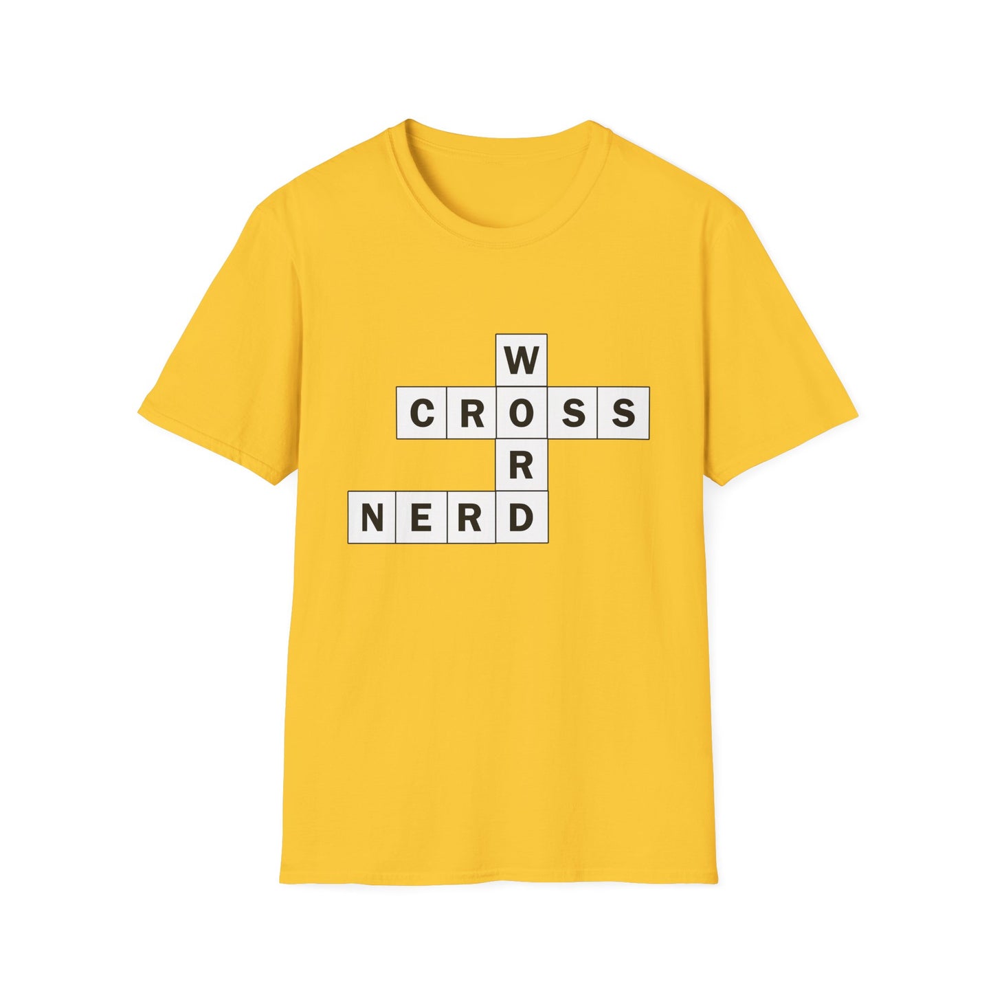Crossword Nerd Poly Blend Crew Neck T-Shirt - Perfect for Word Game Lovers