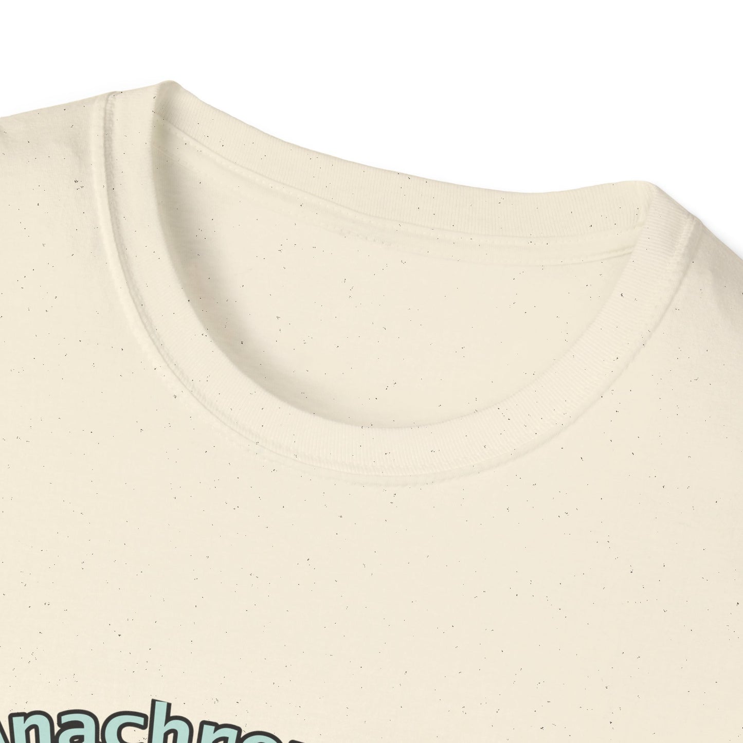 Anachronistic Retro Phone Graphic Poly Blend Crew Neck T-Shirt.