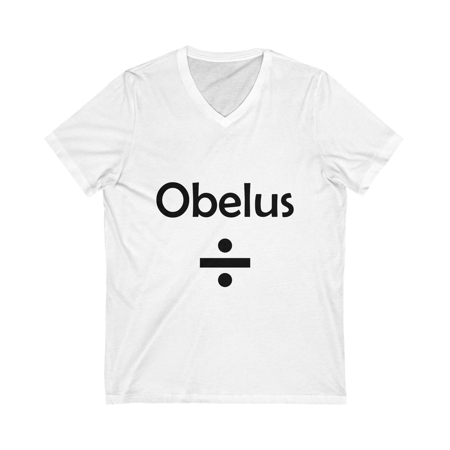 Obelus V-Neck Tee - Perfect for Math Lovers and Teachers