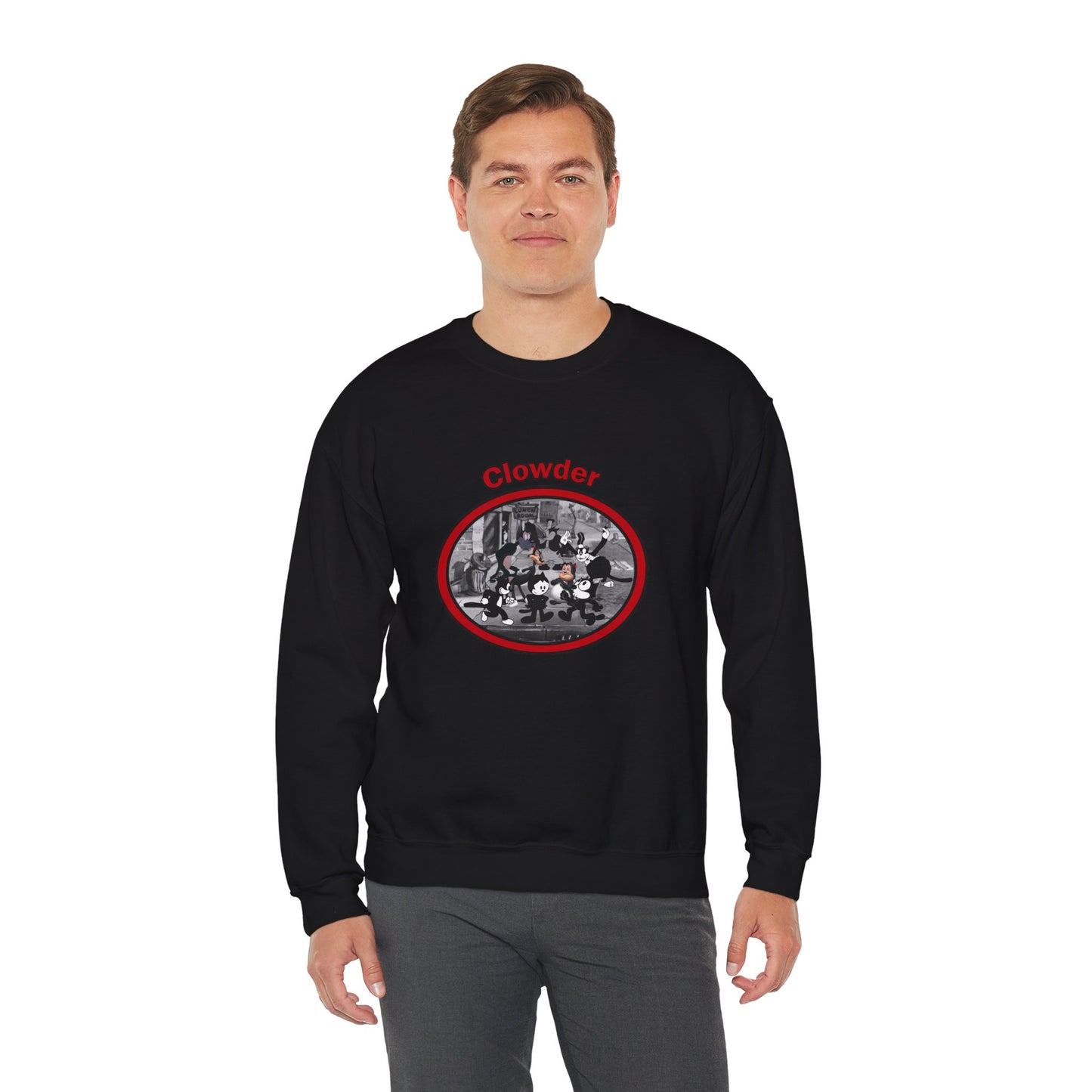 Clowder Crewneck Sweatshirt - Cozy Pullover with vintage design