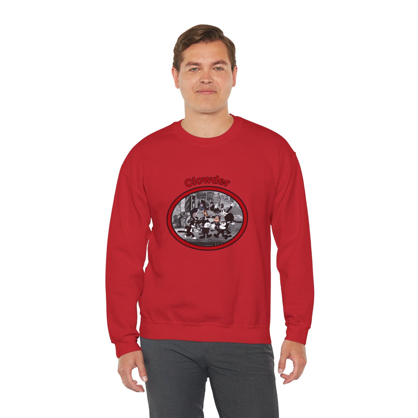 Clowder Crewneck Sweatshirt - Cozy Pullover with vintage design