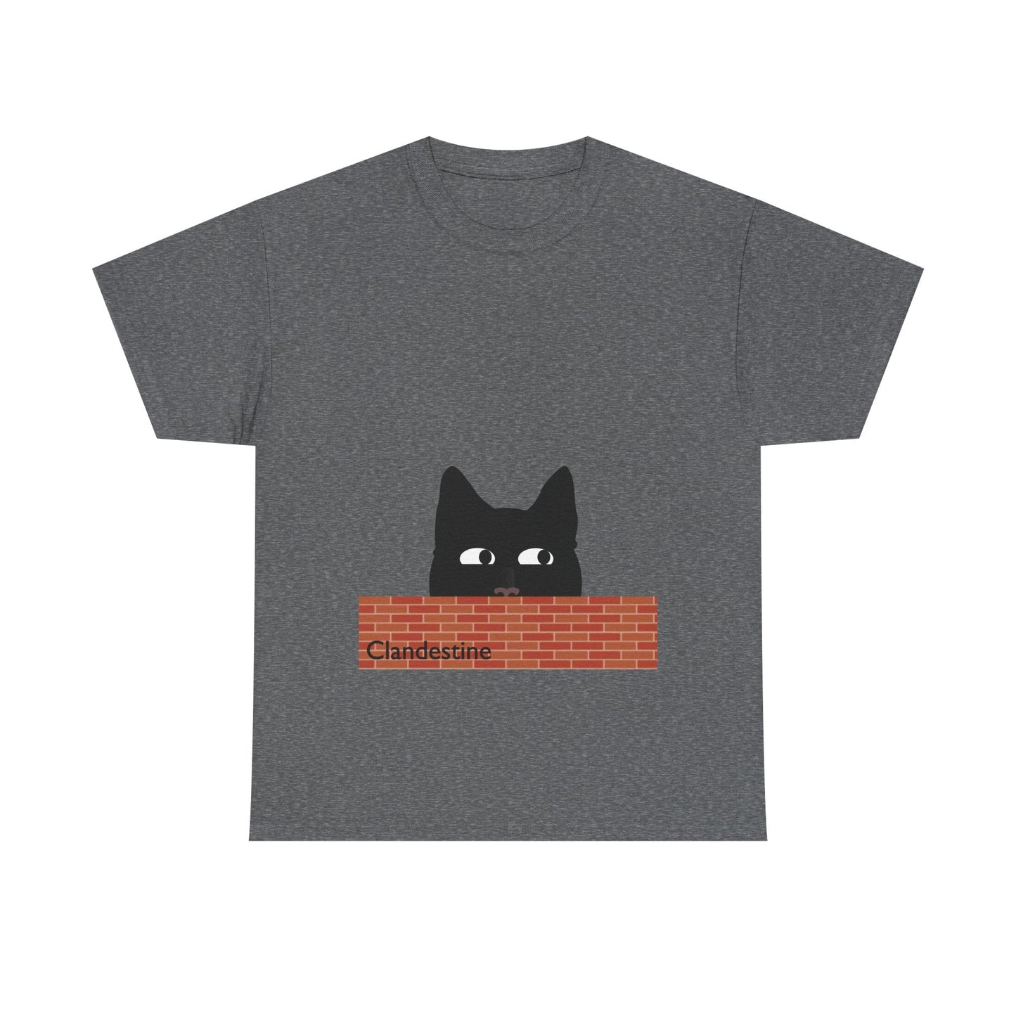 Clandestine Ca t Heavy Cotton Crew Neck Tee