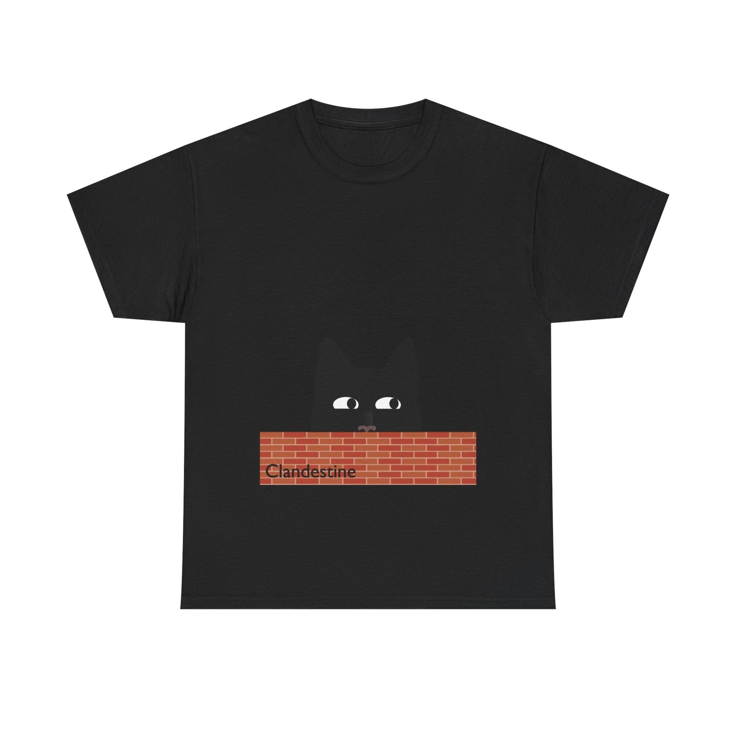 Clandestine Ca t Heavy Cotton Crew Neck Tee