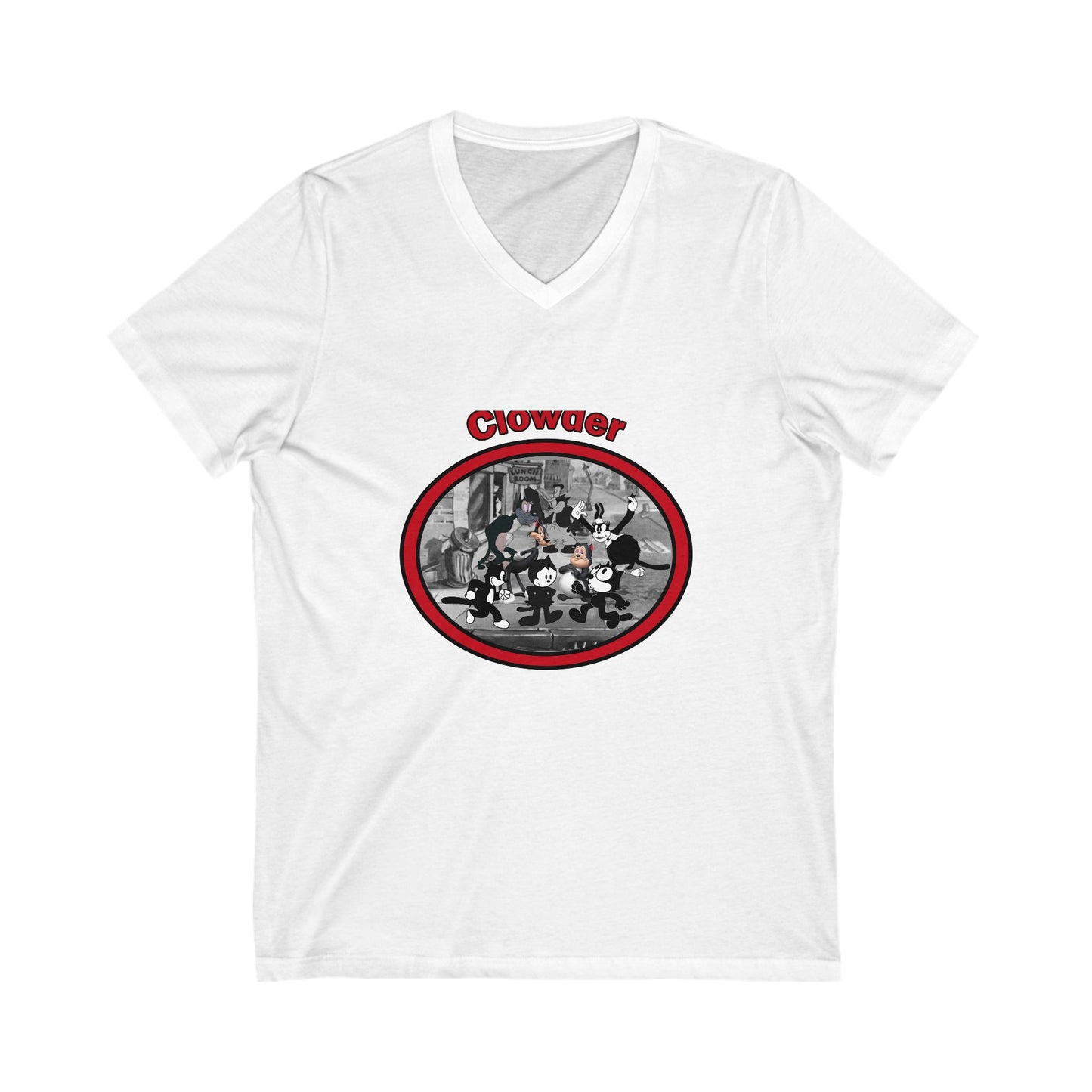 Clowder V-Neck T-Shirt - Fun Ca