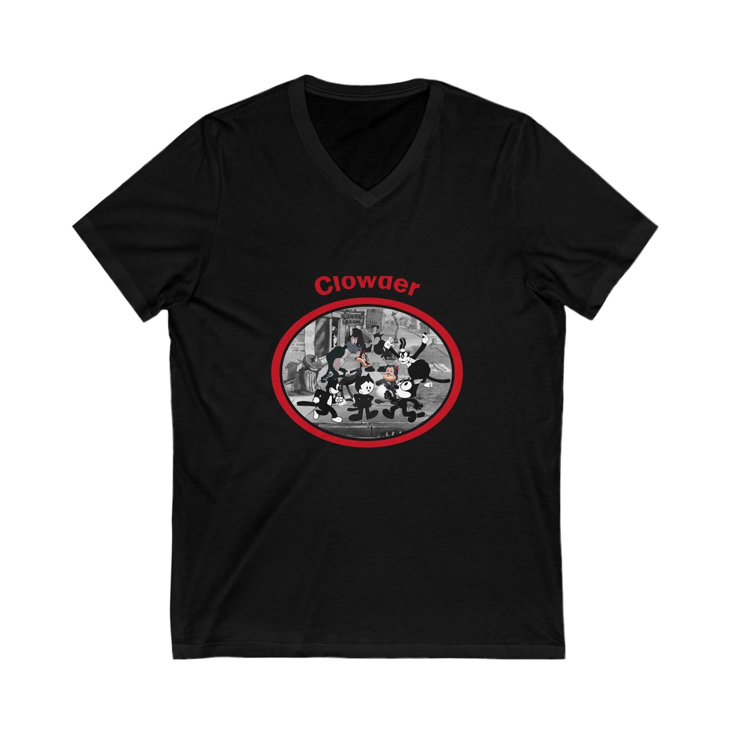Clowder V-Neck T-Shirt - Fun Ca