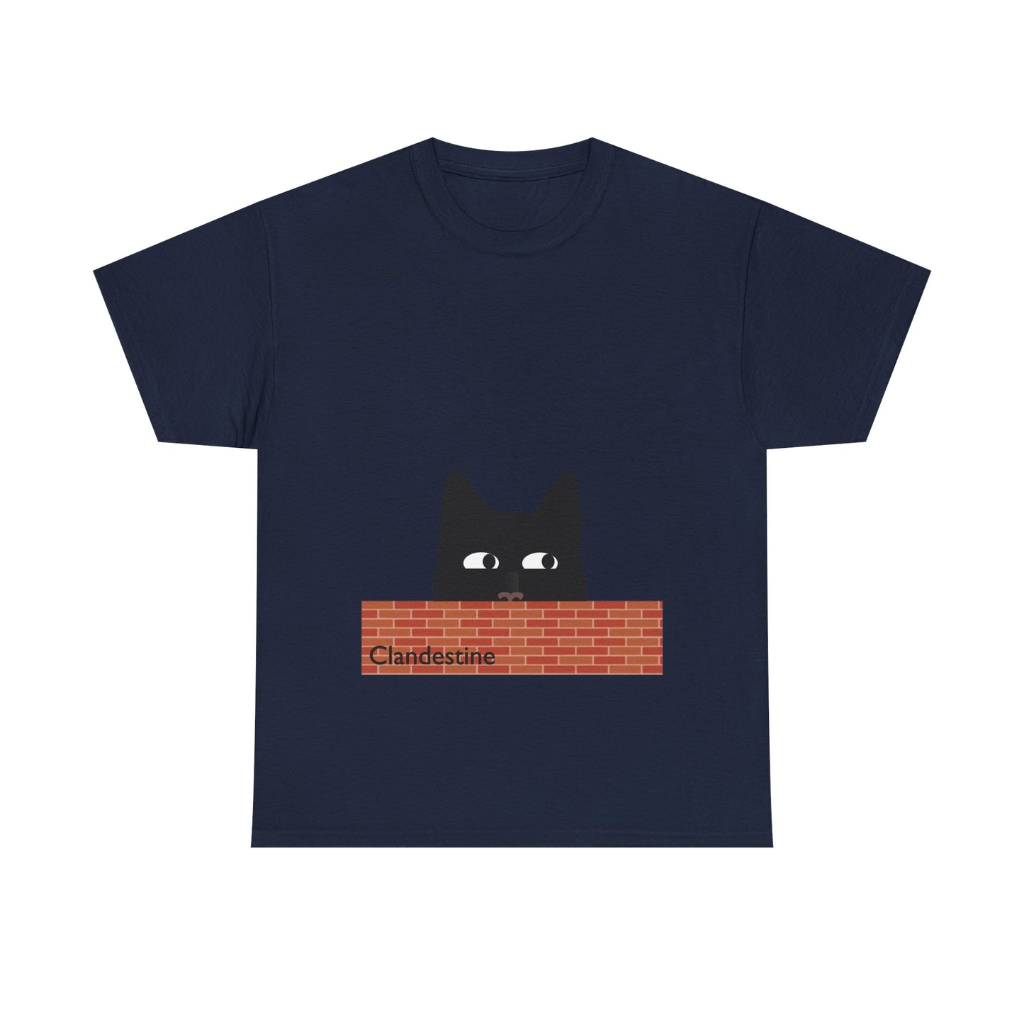 Clandestine Ca t Heavy Cotton Crew Neck Tee