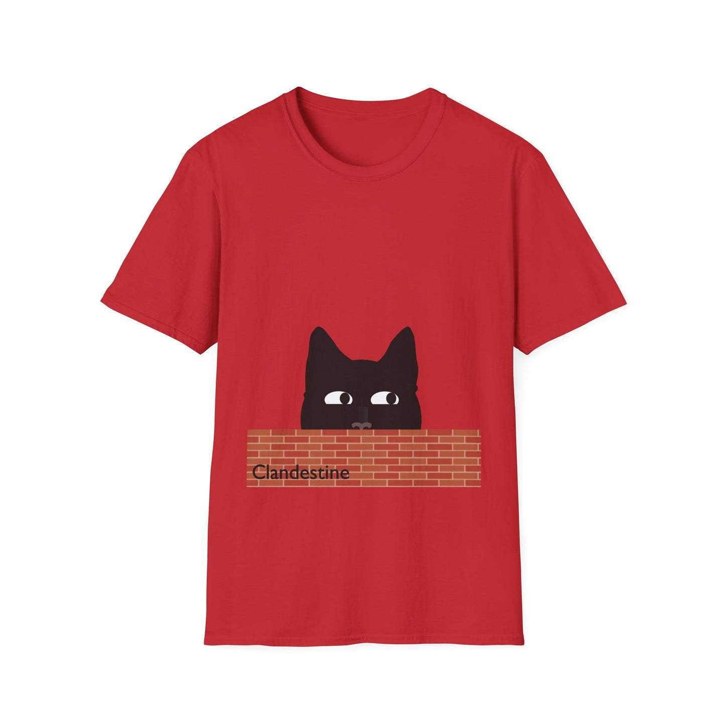 Clandestine Cat Poly Blend Crew Neck T-Shirt