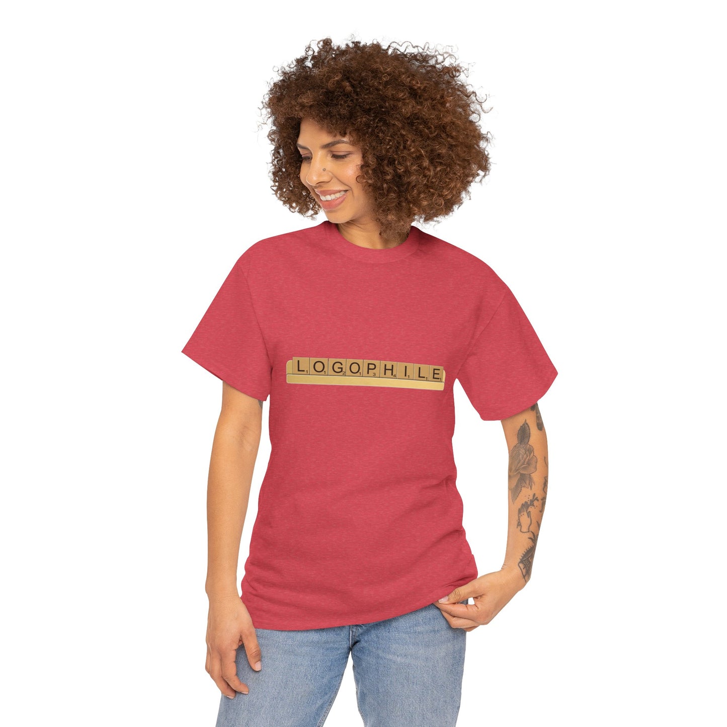 Logophile Heavy Cotton Crew Neck Tee - Perfect for Word Lovers and Book Worms
