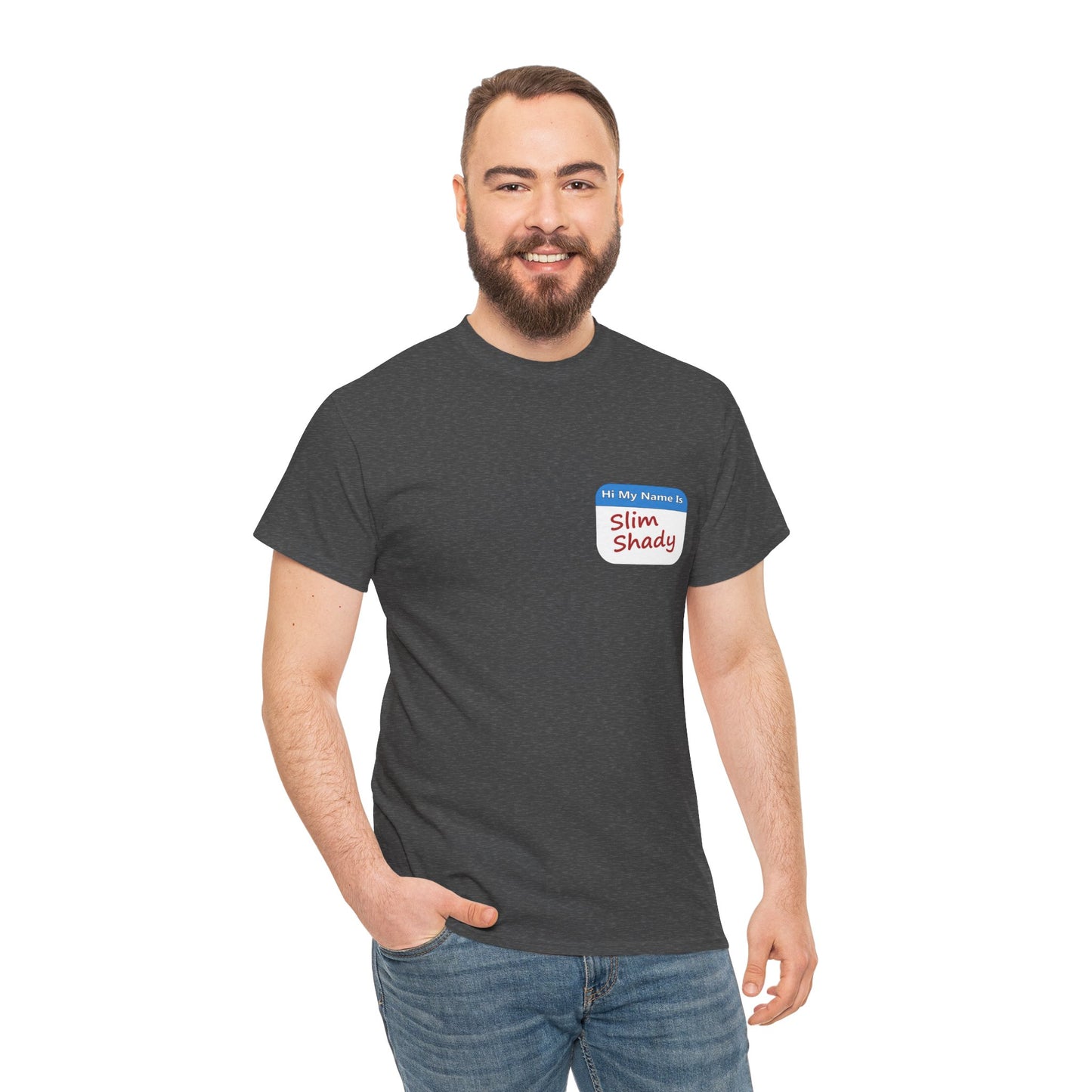 Shady Nametag Heavy Cotton Crew Neck T-Shirt