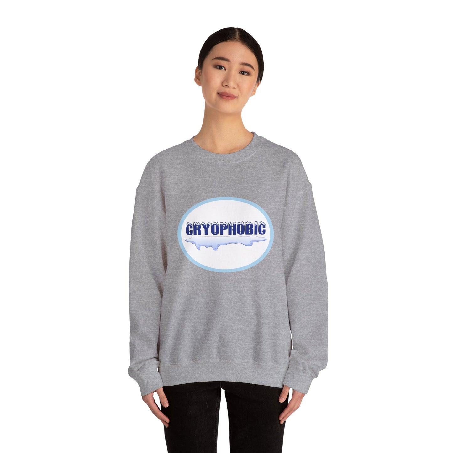 Cryophobic Crewneck Sweatshirt - Cool Graphic for Cold Weather Haters