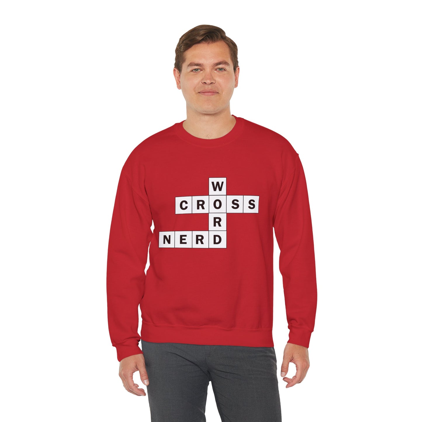 Crossword Nerd Crewneck Sweatshirt - Perfect for Word Game Lovers
