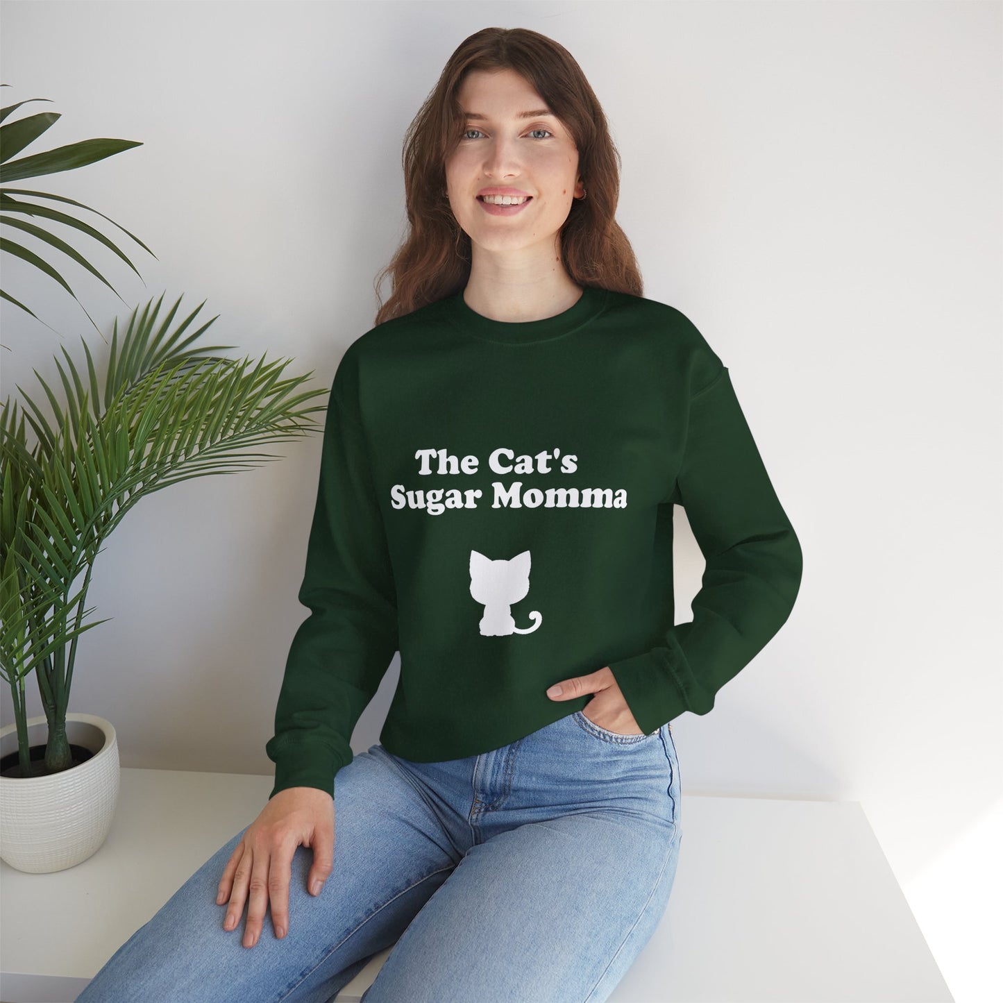 The Cat's Sugar Momma Crewneck Sweatshirt - Perfect for Cat Lovers