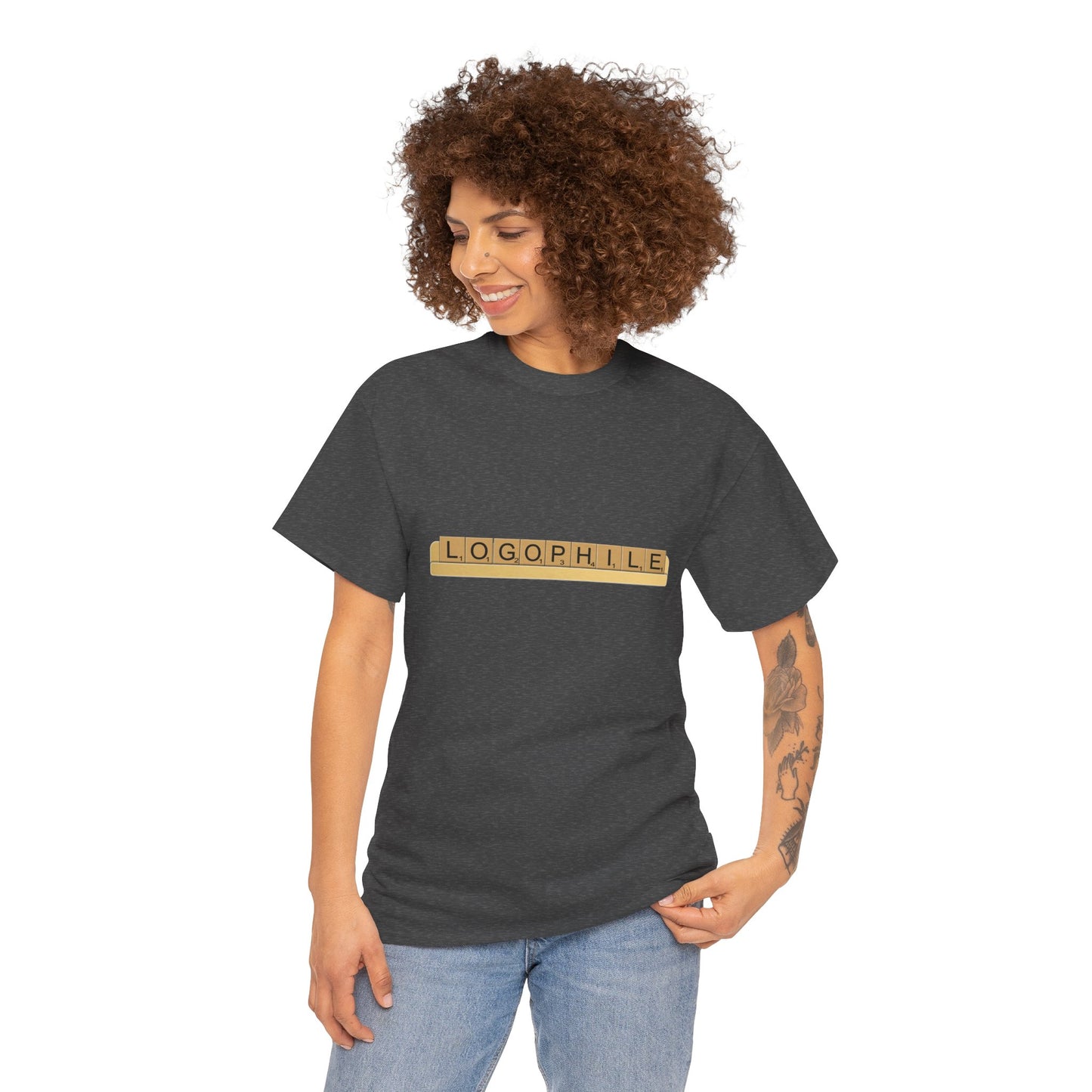 Logophile Heavy Cotton Crew Neck Tee - Perfect for Word Lovers and Book Worms