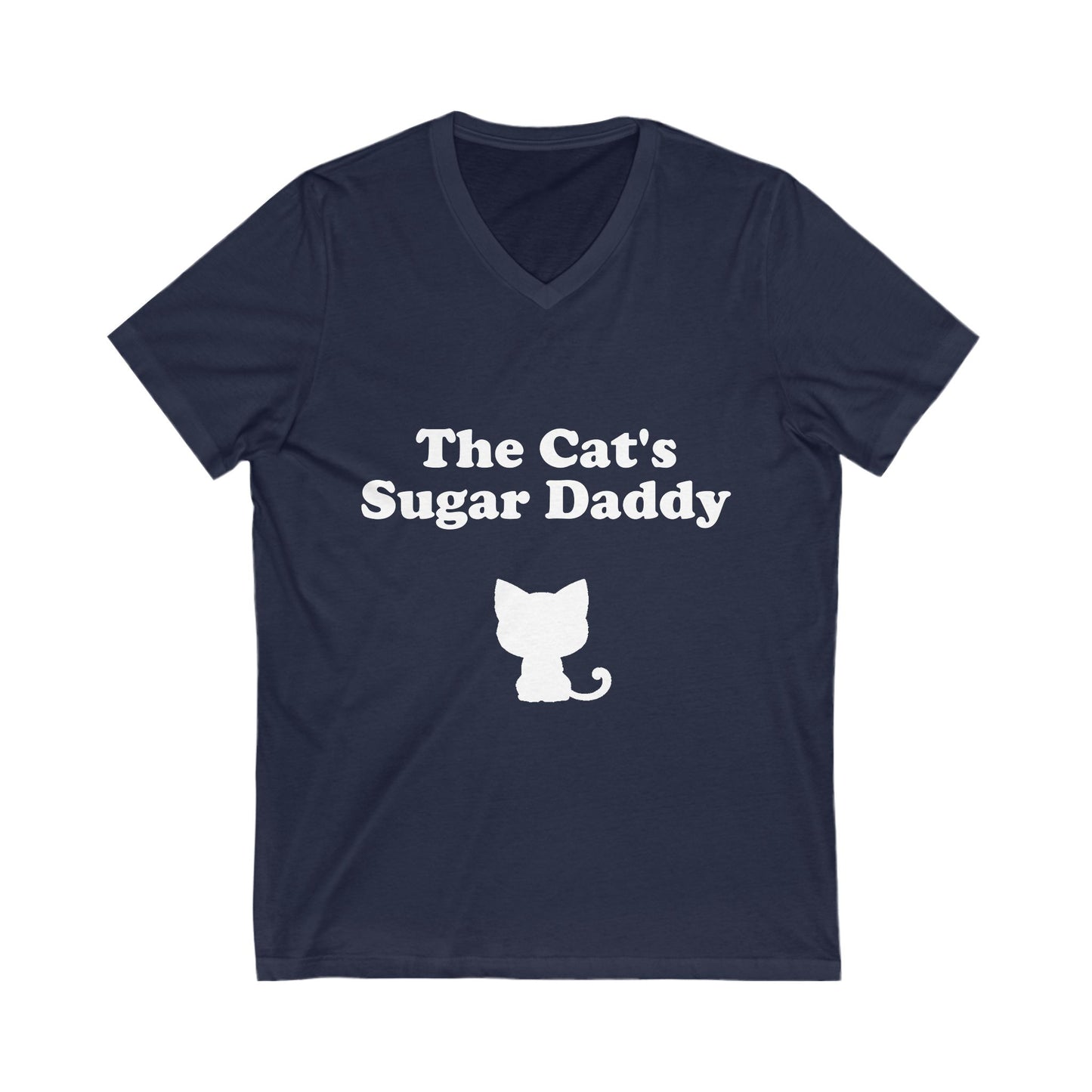 The Cat's Sugar Daddy - V-Neck Tee - Perfect for Cat Lovers