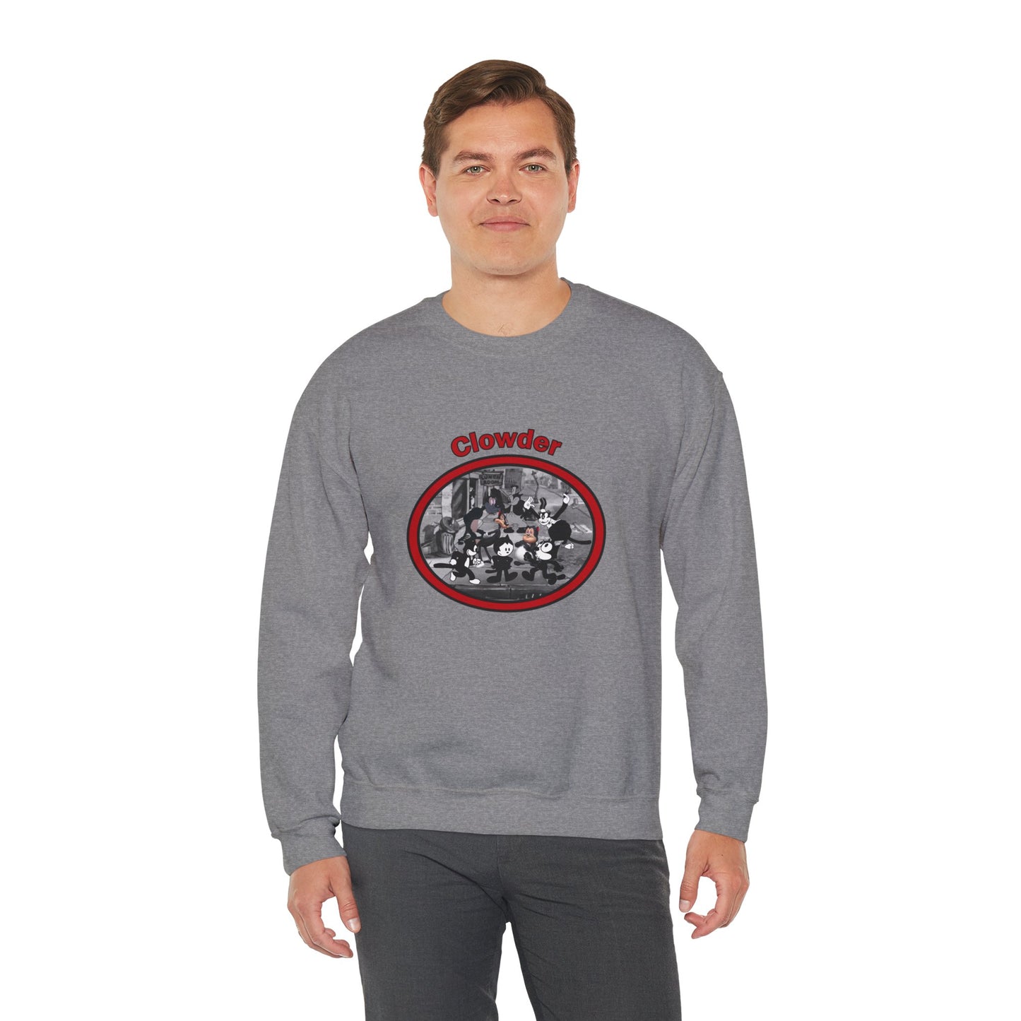 Clowder Crewneck Sweatshirt - Cozy Pullover with vintage design